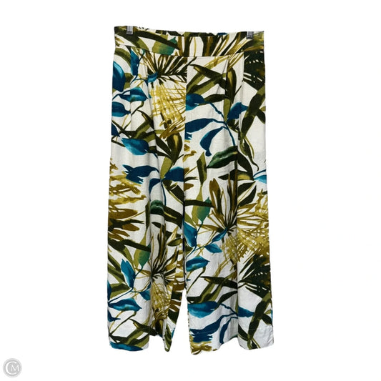 Pants Linen By Chelsea And Theodore In Tropical Print, Size: 6