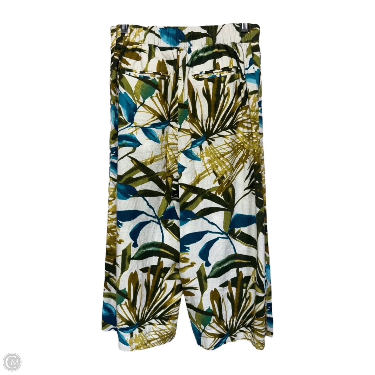 Pants Linen By Chelsea And Theodore In Tropical Print, Size: 6