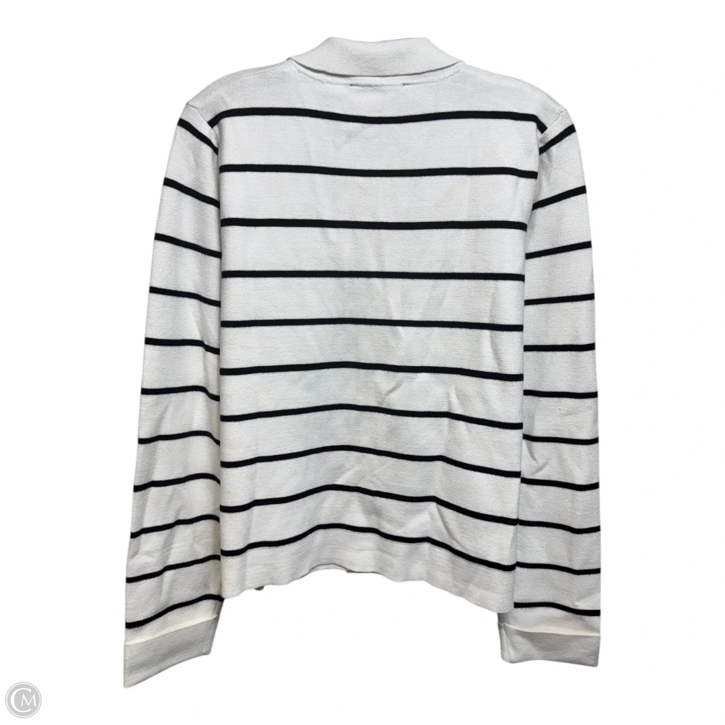 Sweater By Tahari By Arthur Levine In Striped Pattern, Size: L