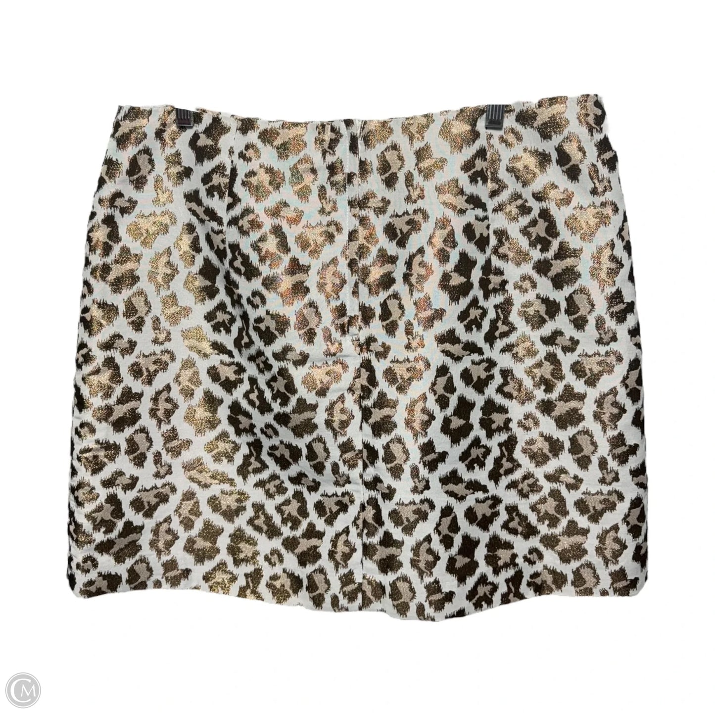 Adler Skirt Designer By Lilly Pulitzer In Gold Metallic Leopard Jacquard, Size: 14