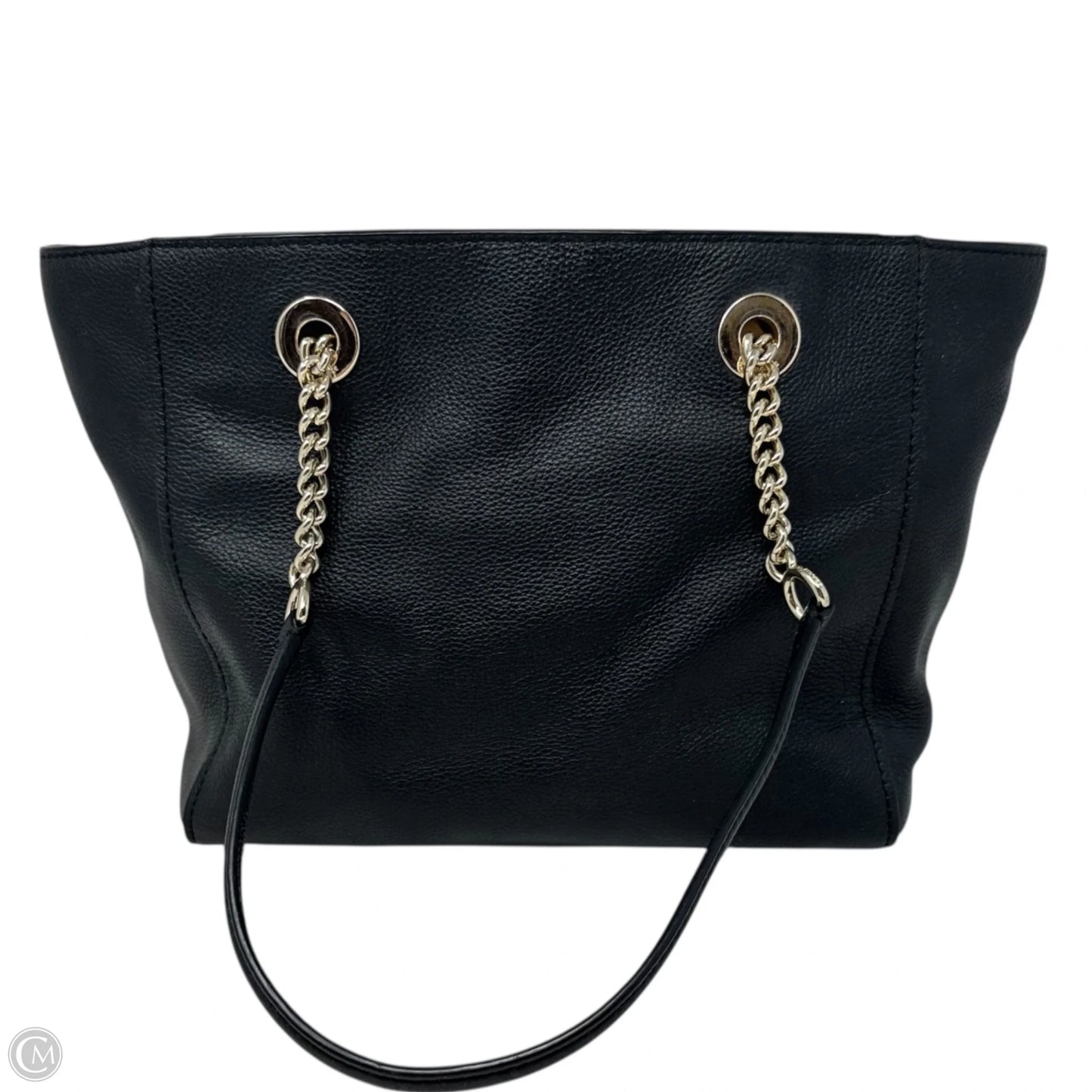 Pebbled Leather Turnlock Chain Tote Designer By Coach, Size: Medium