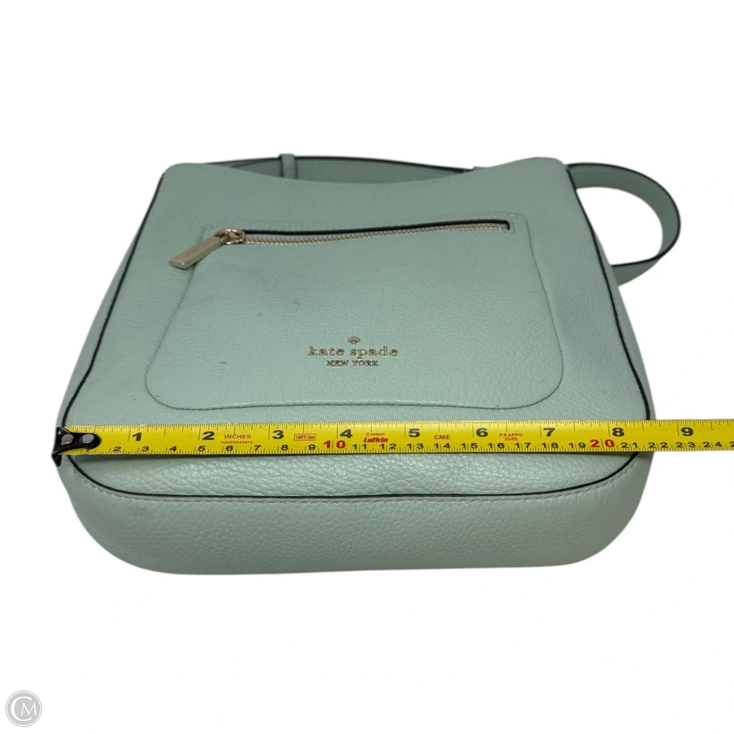 Leila Top Zip Crossbody Designer By Kate Spade In Seawater Pebbled Leather, Size: Medium