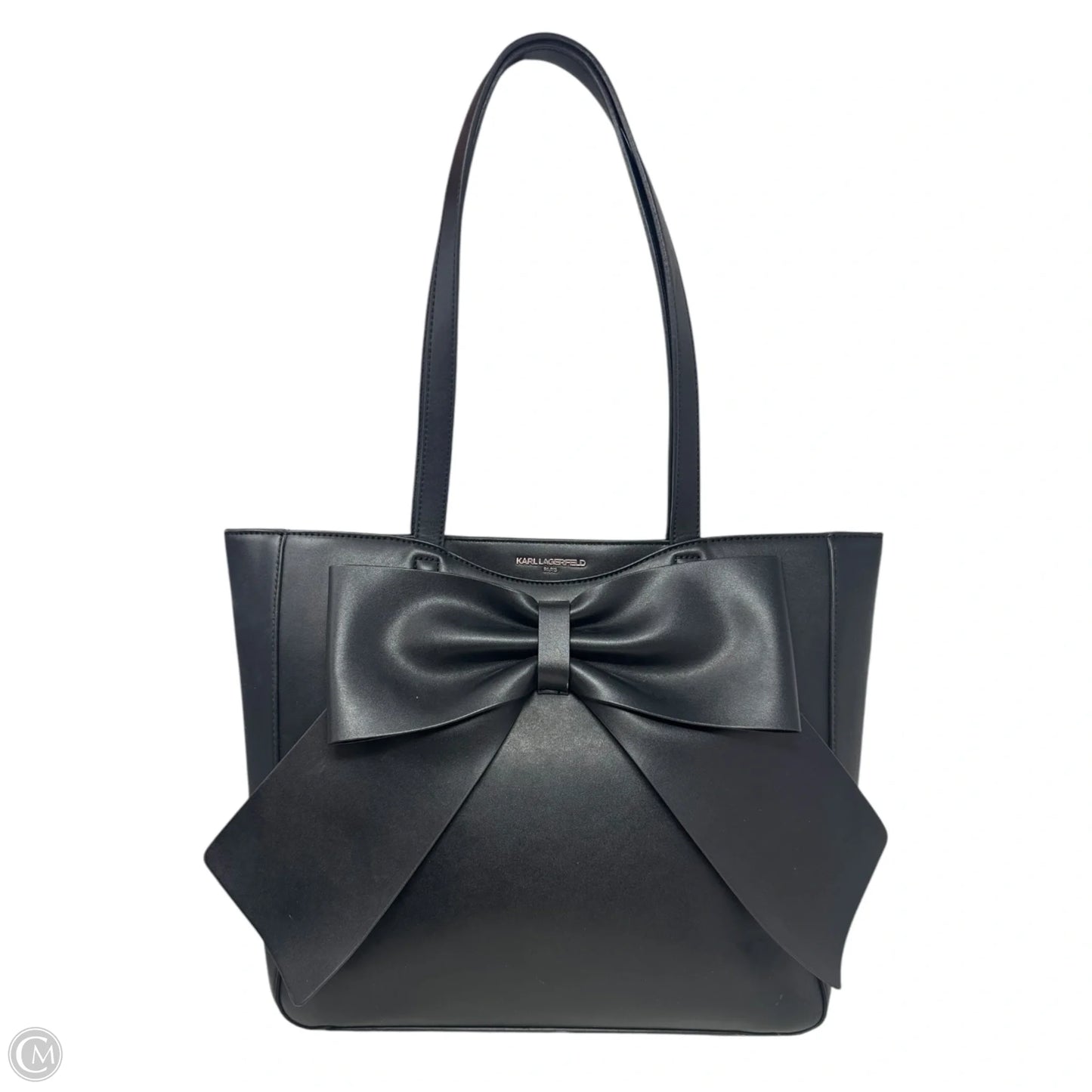 Bow Tote Designer By Karl Lagerfeld, Size: Large