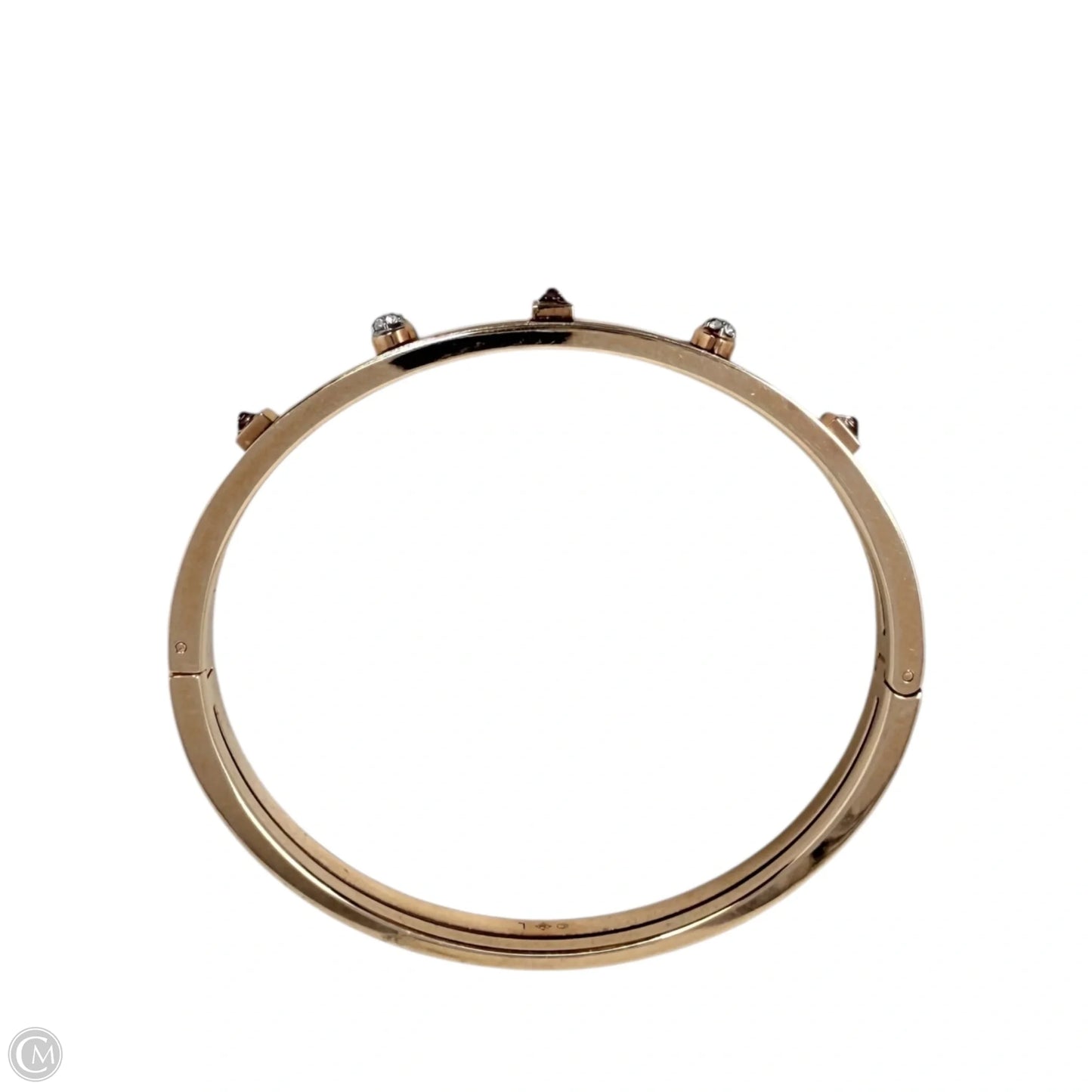 White Rose-Gold Plated Thrilling Bangle Bracelet By Swarovski