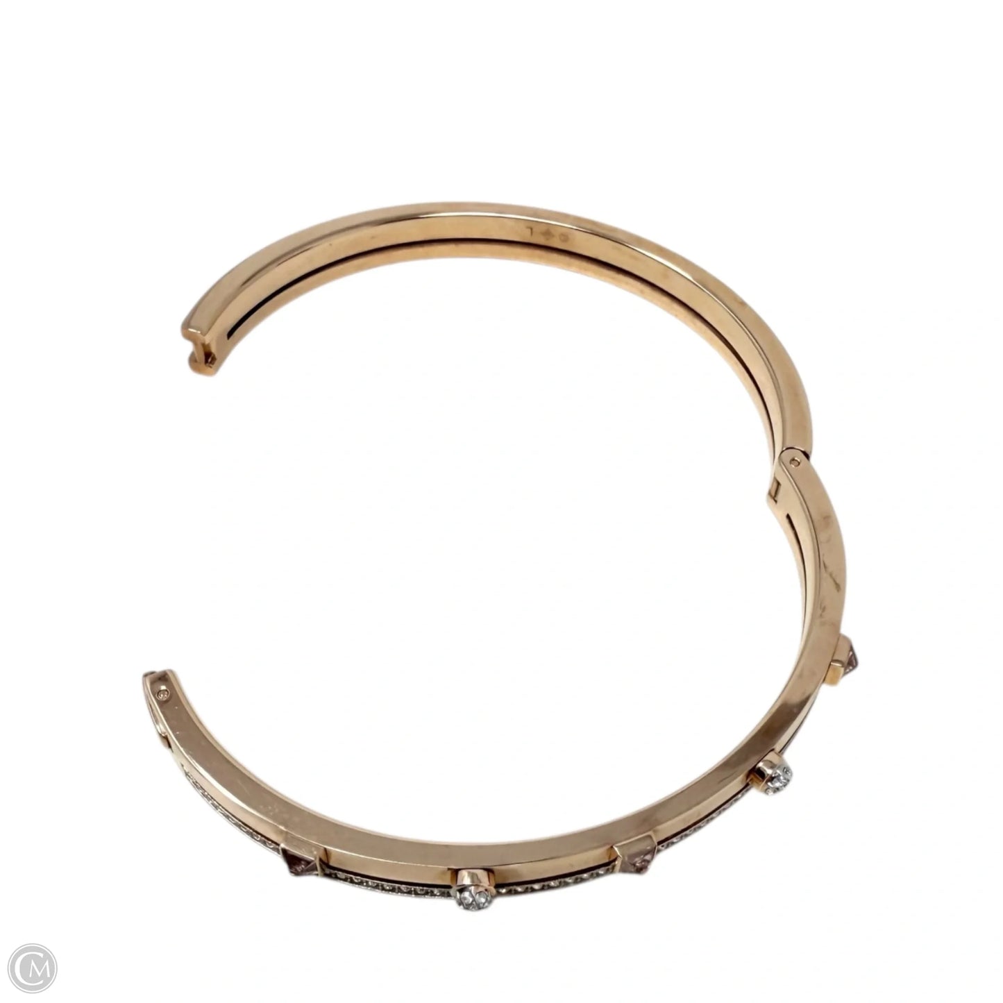 White Rose-Gold Plated Thrilling Bangle Bracelet By Swarovski