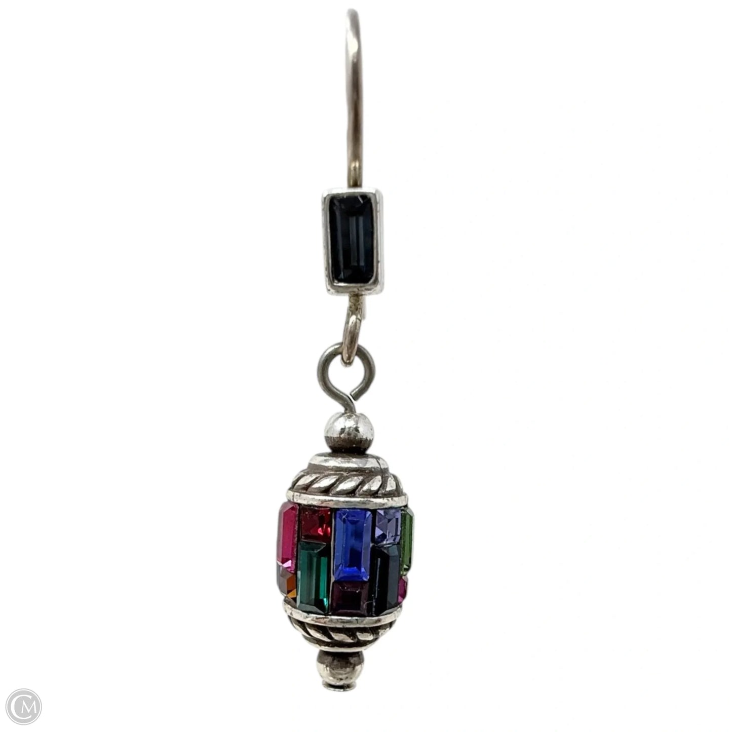 St. Michel Swarovski Crystal Barrel French Wire Dangle Earrings By Brighton