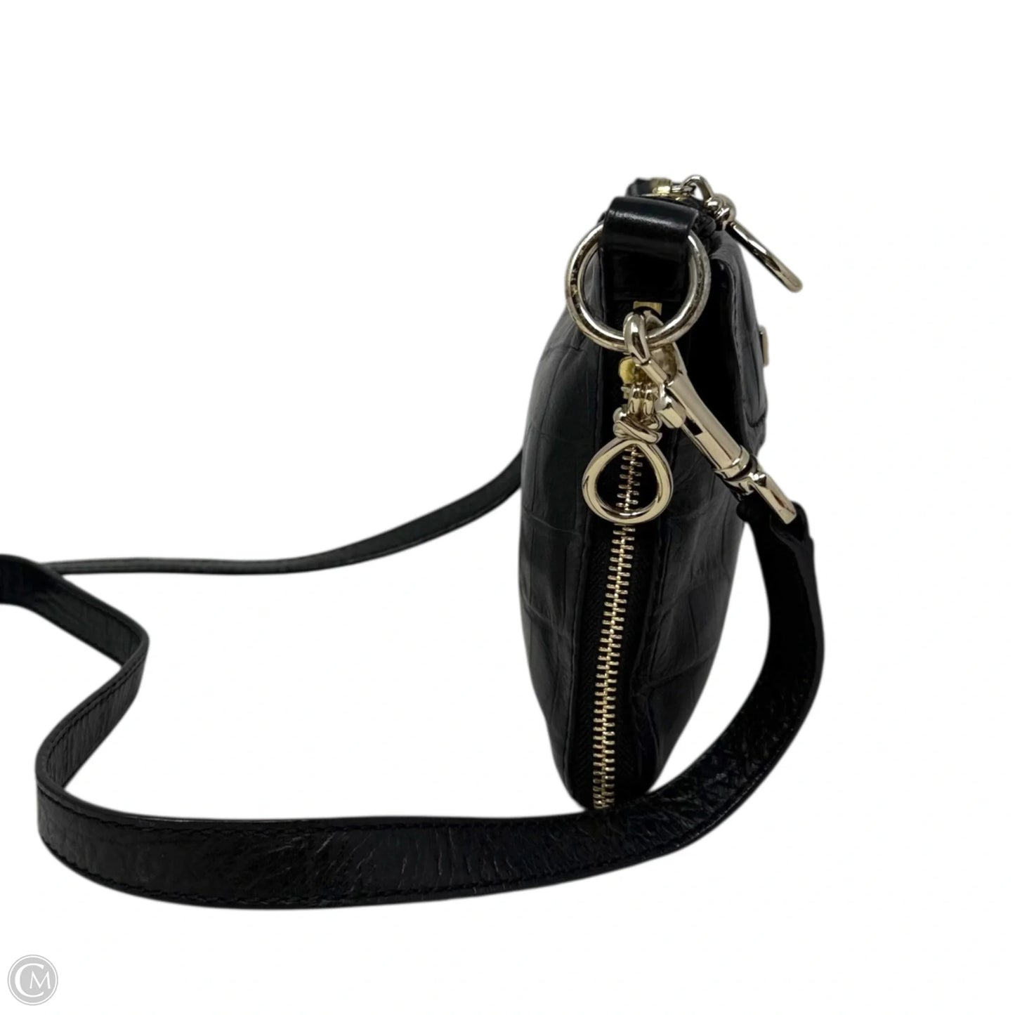 Croc-Embossed Convertible Leather Crossbody By Cole-haan, Size: Small