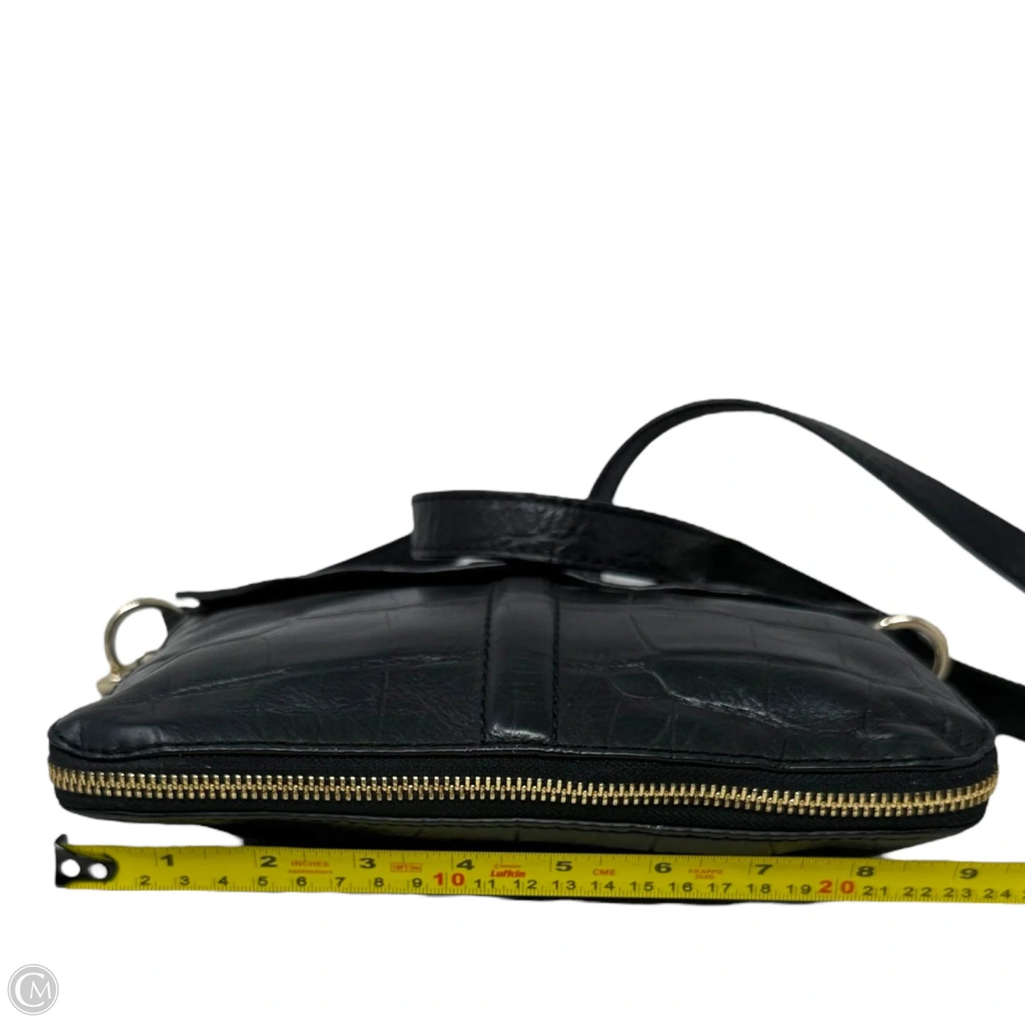 Croc-Embossed Convertible Leather Crossbody By Cole-haan, Size: Small