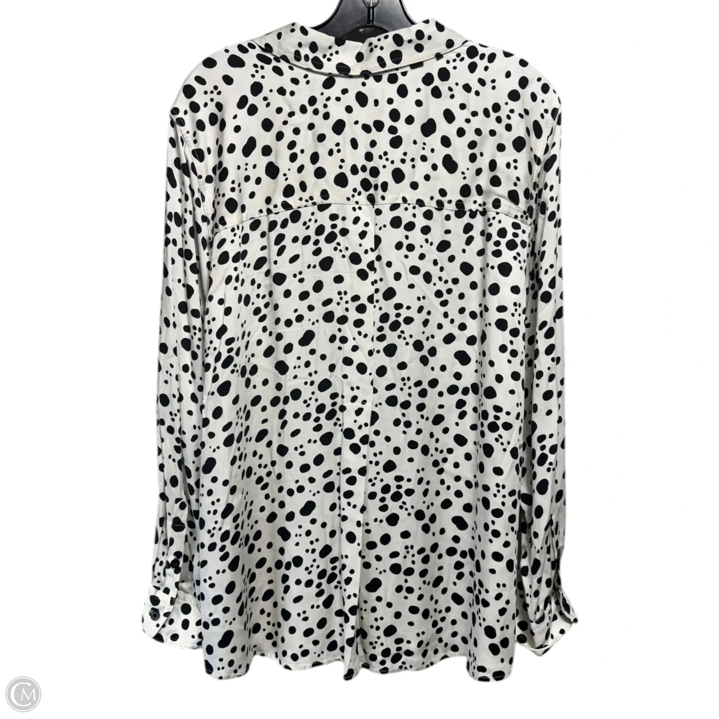 Top Long Sleeve By Chicos In Polkadot Pattern, Size: 16