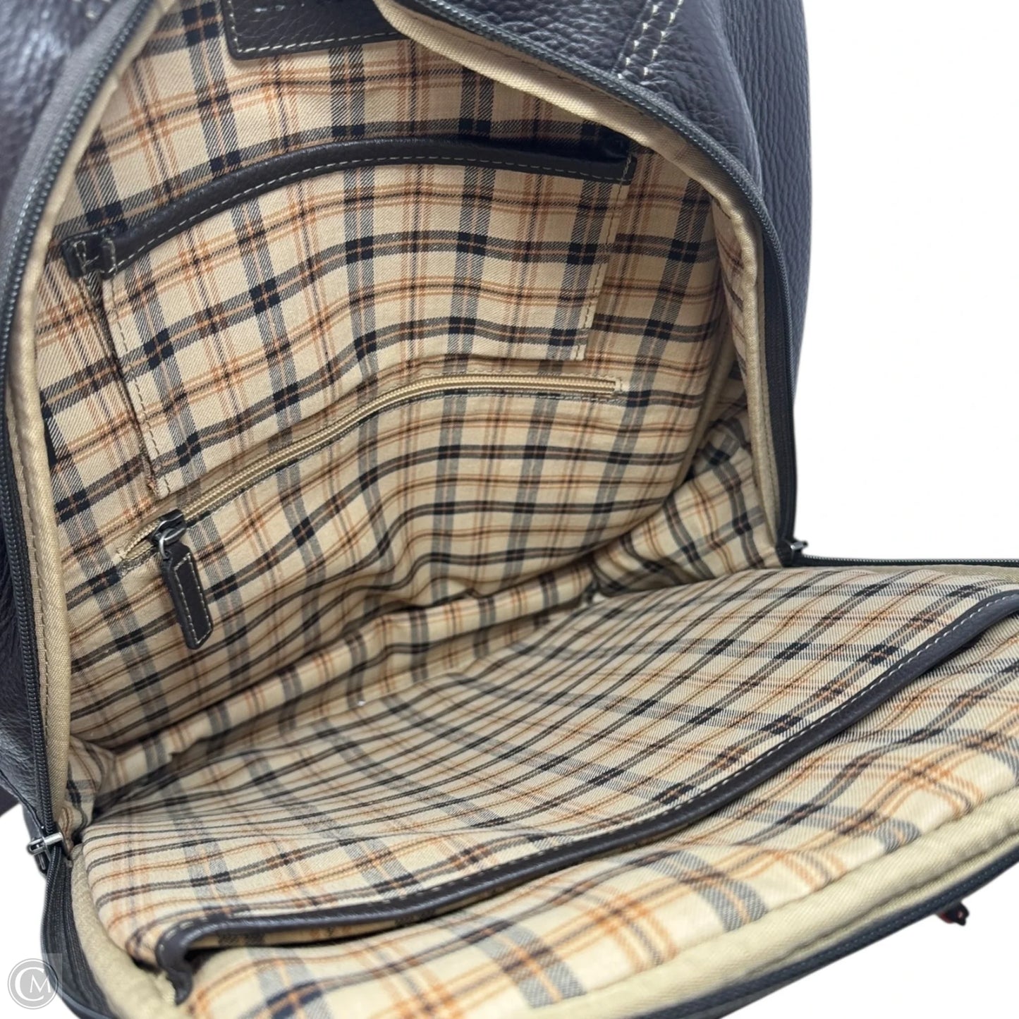 Bomber Jacket Leather Backpack By Levenger, Size: Large