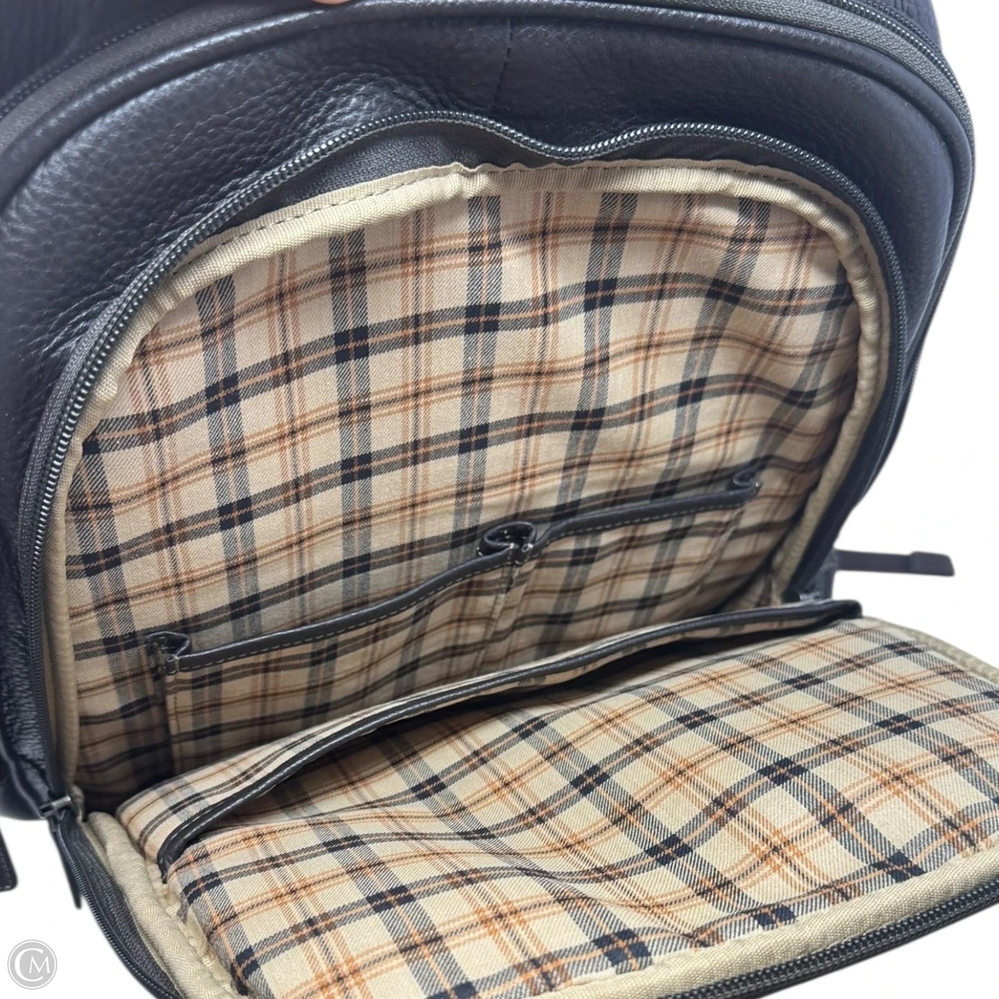 Bomber Jacket Leather Backpack By Levenger, Size: Large