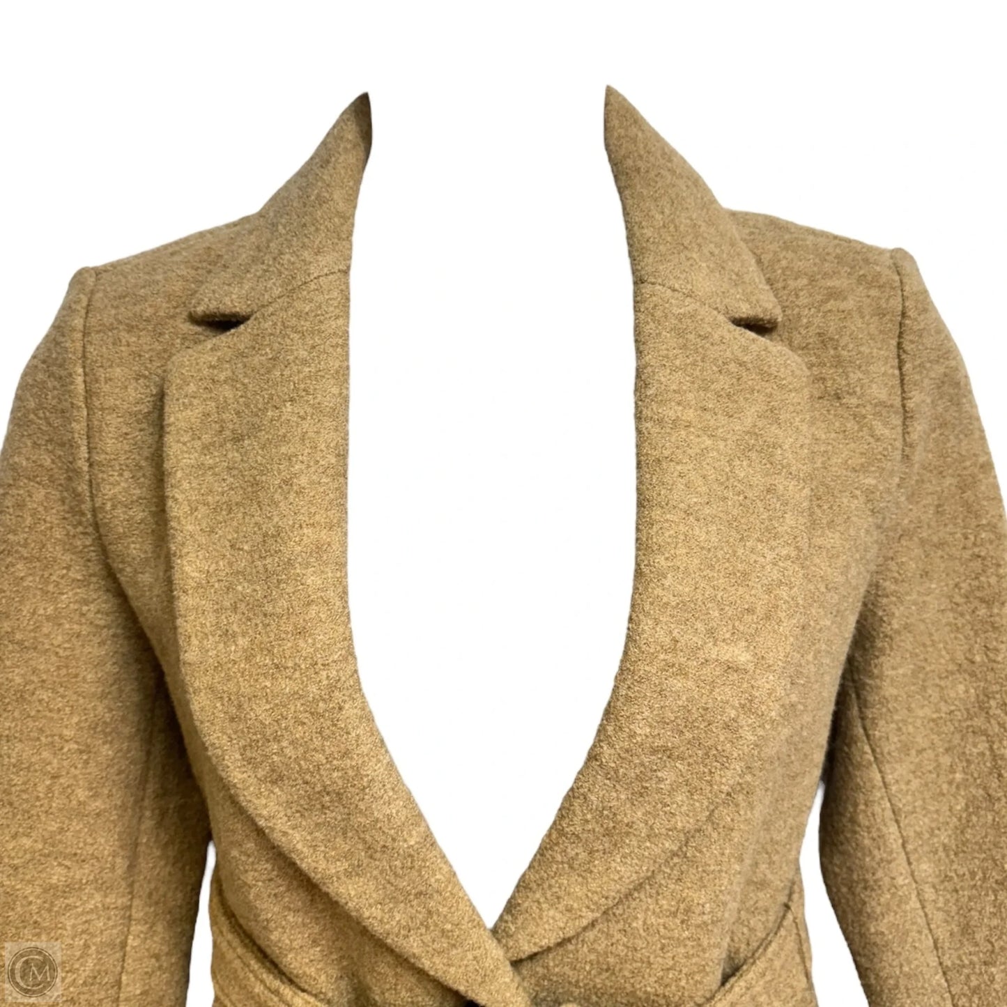 Boiled Wool Belted Coat By J. Crew In Tan, Size: 8