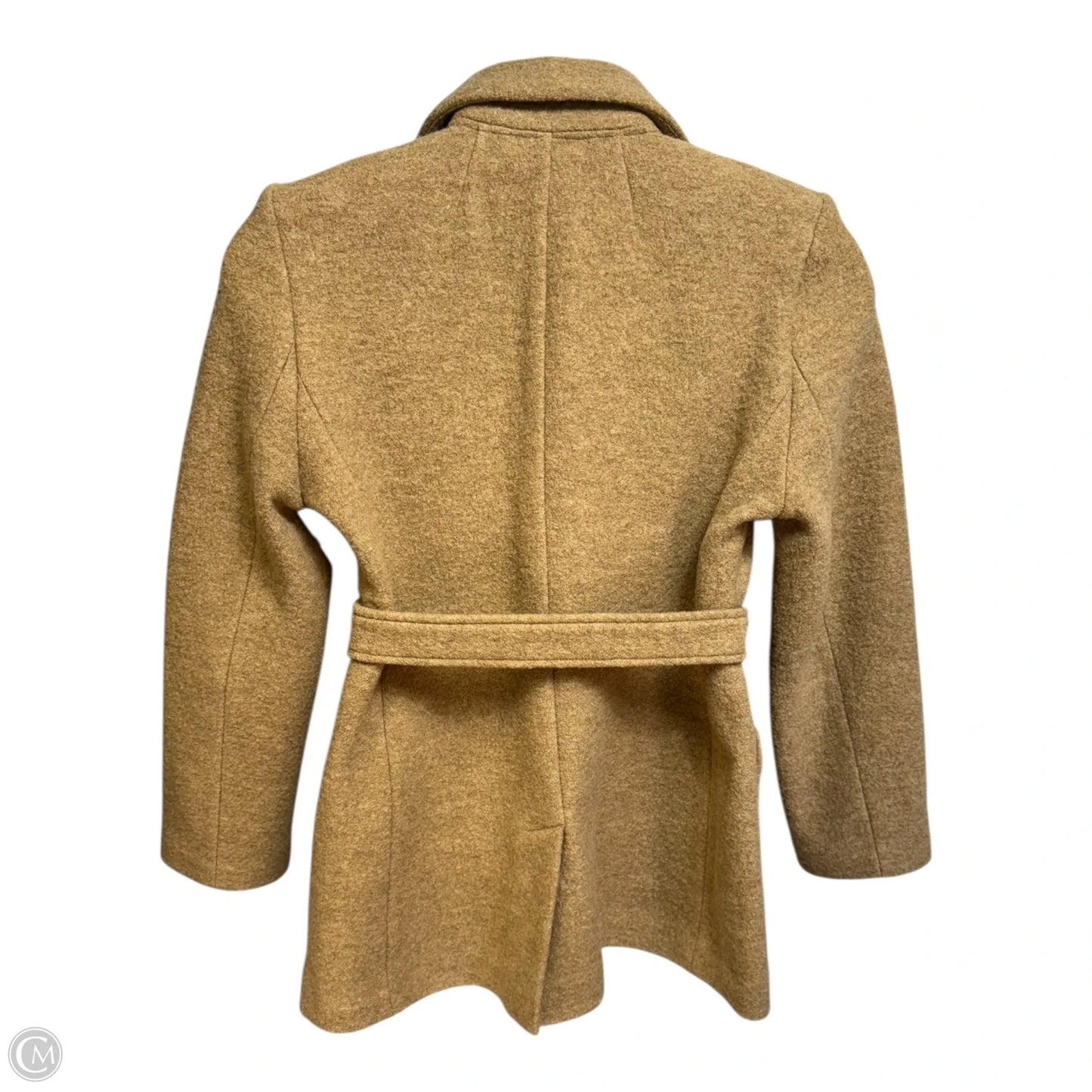 Boiled Wool Belted Coat By J. Crew In Tan, Size: 8