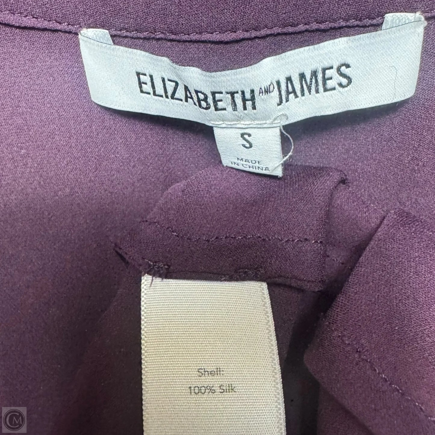 Silk Top Long Sleeve By Elizabeth And James In Purple, Size: S