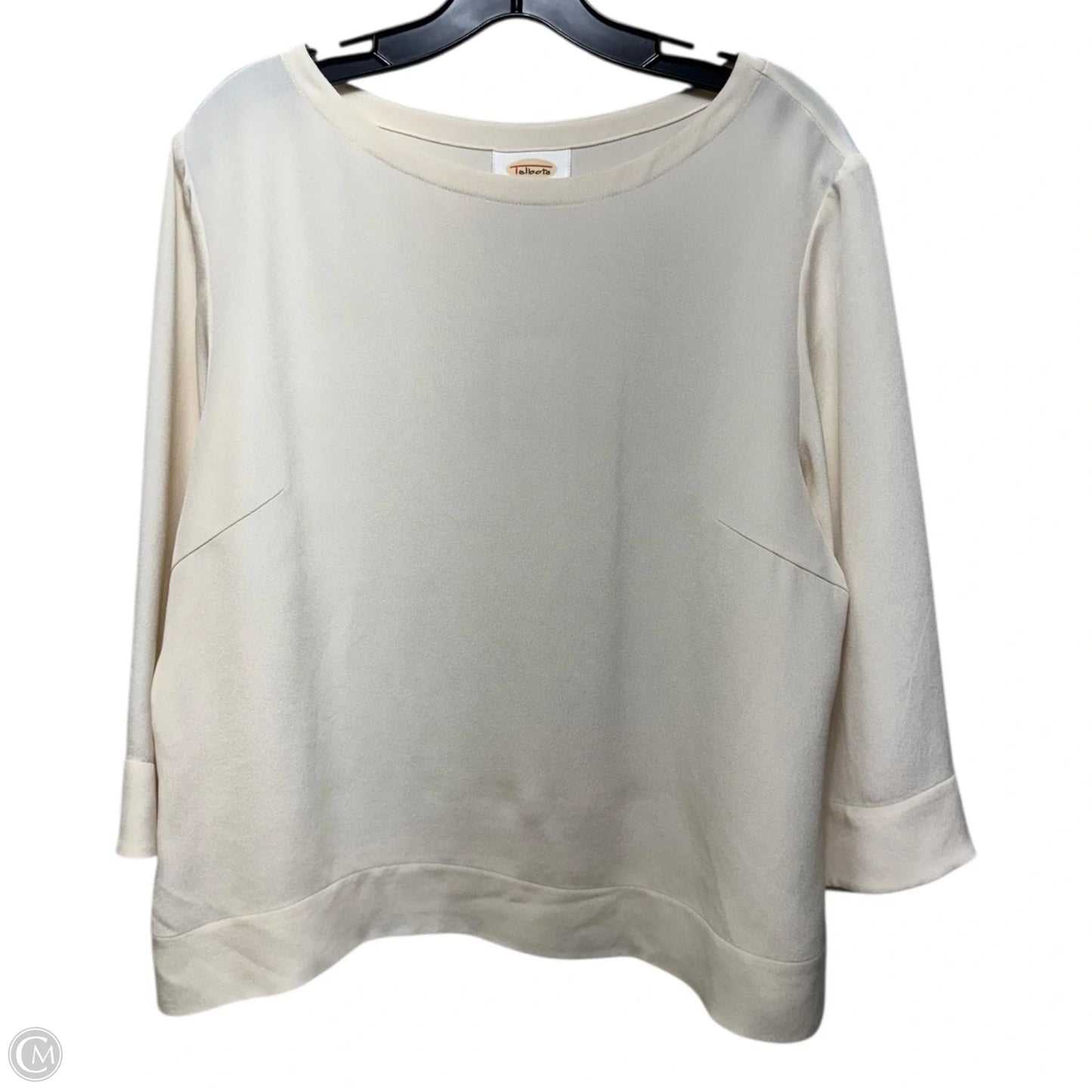 Silk Top Long Sleeve By Talbots In Cream, Size: 16