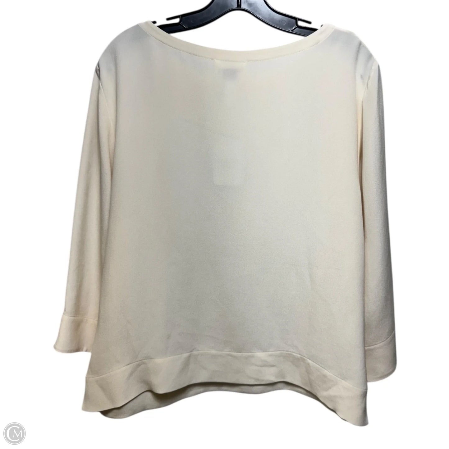 Silk Top Long Sleeve By Talbots In Cream, Size: 16