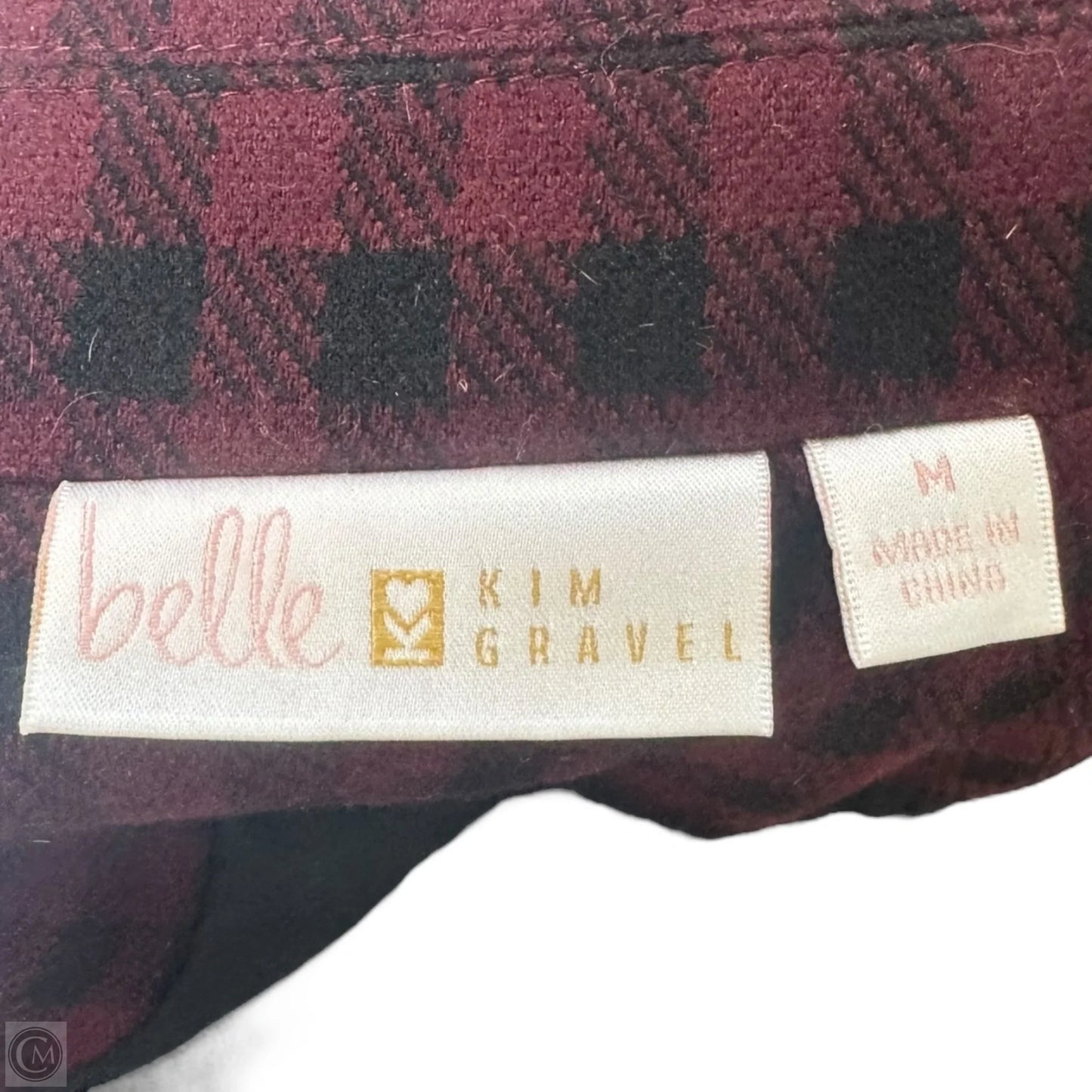 Blazer By Belle By Kim Gravel In Plaid Pattern, Size: M