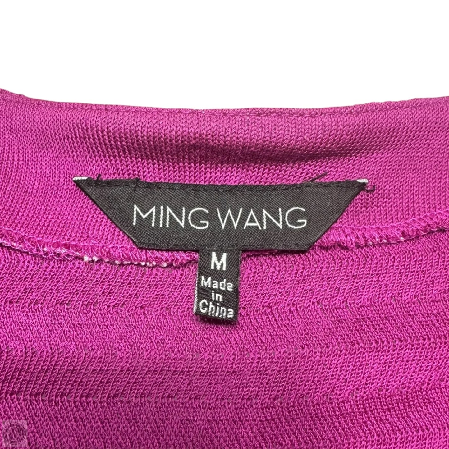 Vivid Viola Textured Knit Jacket By Ming Wang In Purple, Size: M