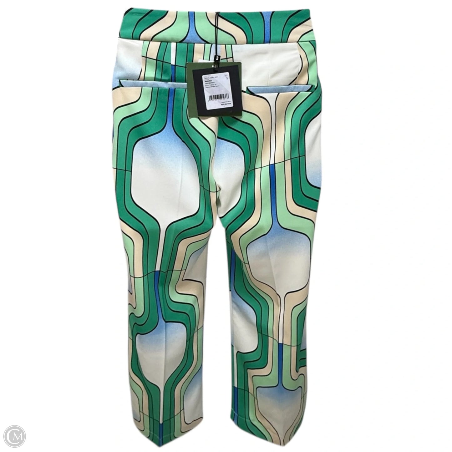 Addirsi Patterned Trousers By Marella In Bright Green, Size: 6