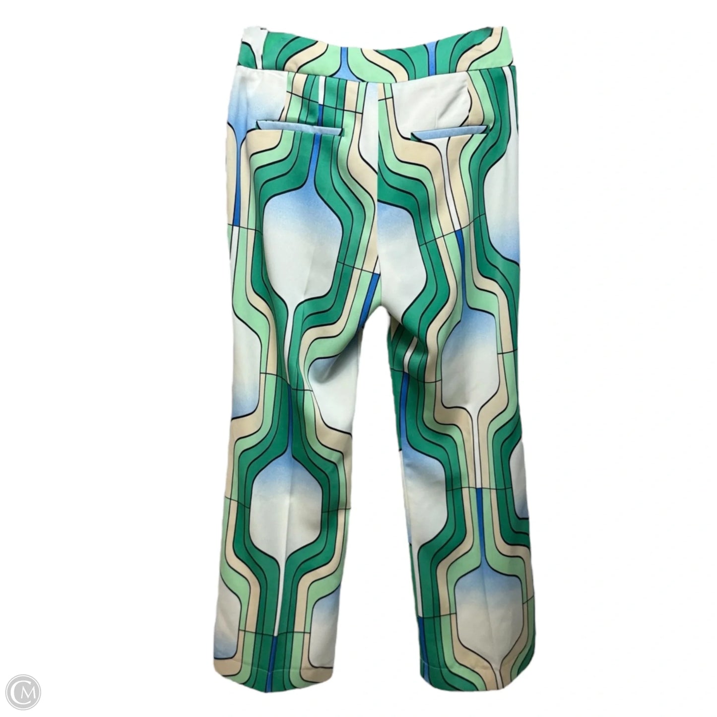 Addirsi Patterned Trousers By Marella In Bright Green, Size: 6