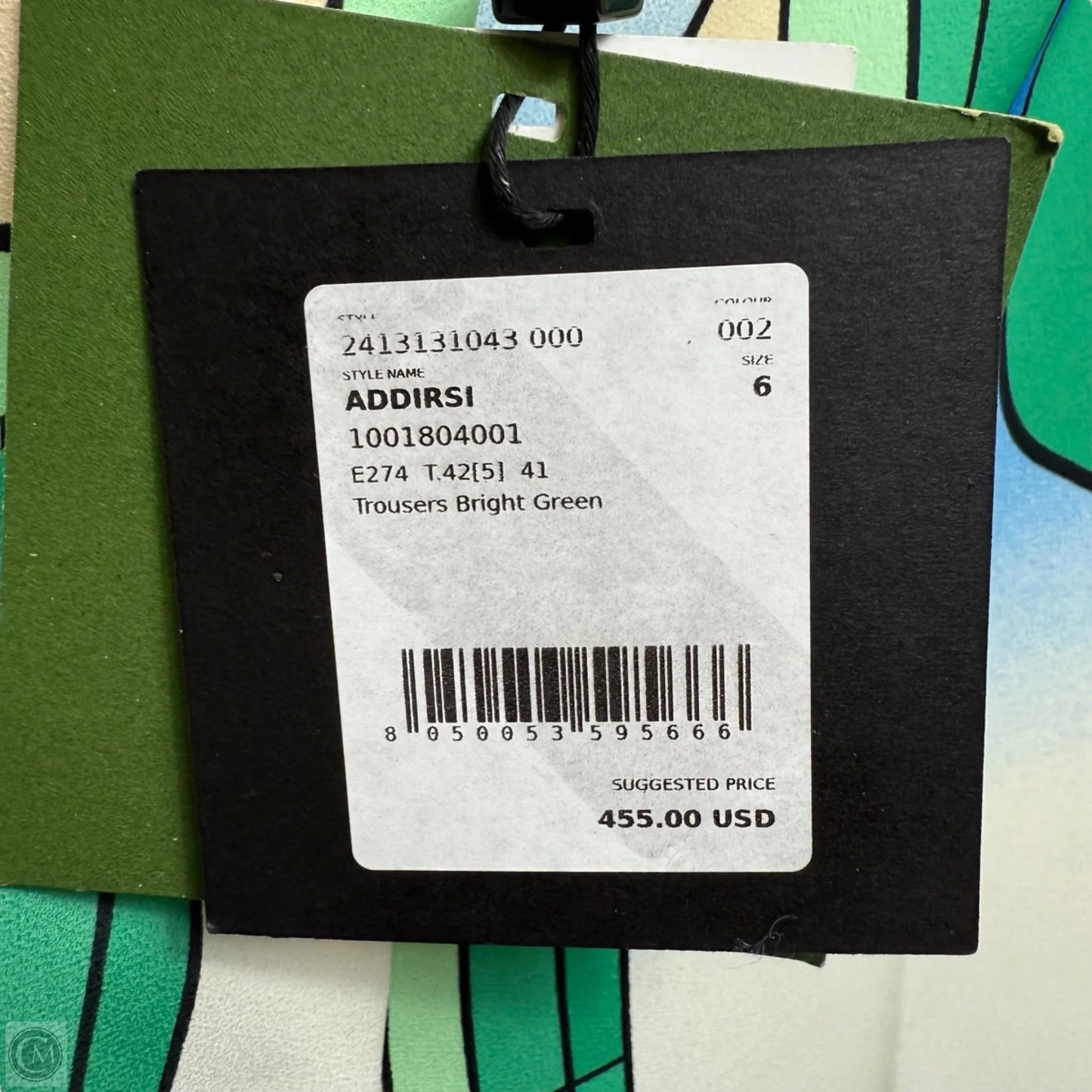 Addirsi Patterned Trousers By Marella In Bright Green, Size: 6