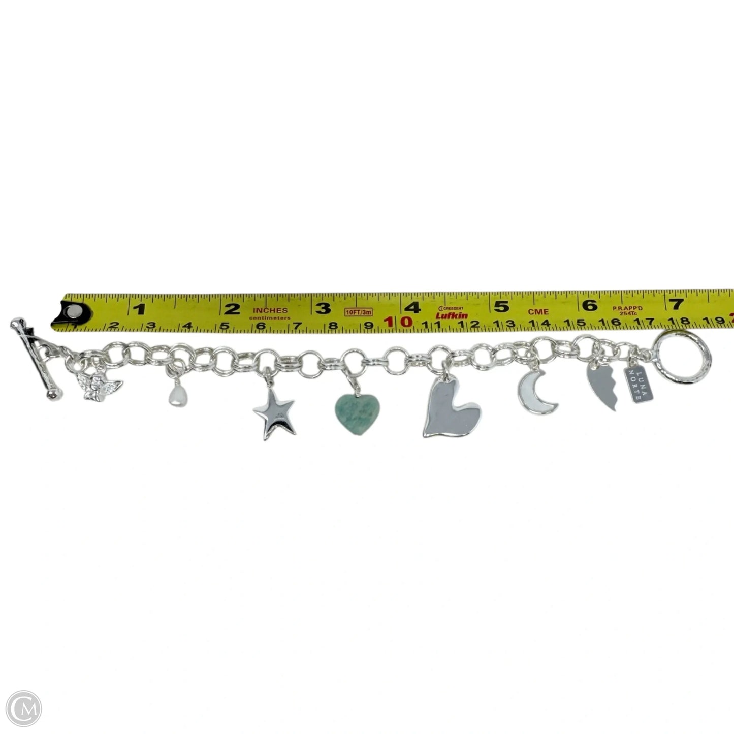 Sweet & Simple Gemstone Charm Bracelet In Sterling Silver By Luna Norte