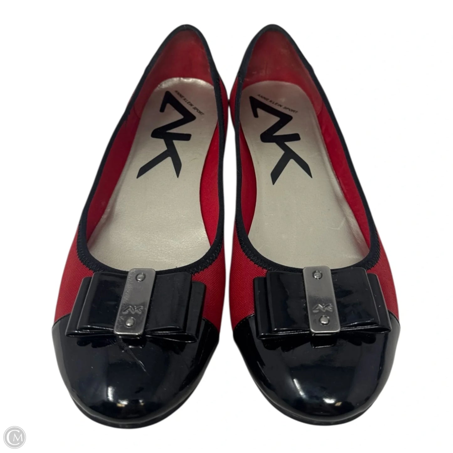Patent Cap Toe Shoes Flats By Anne Klein Sport In Black, Size: 10.5