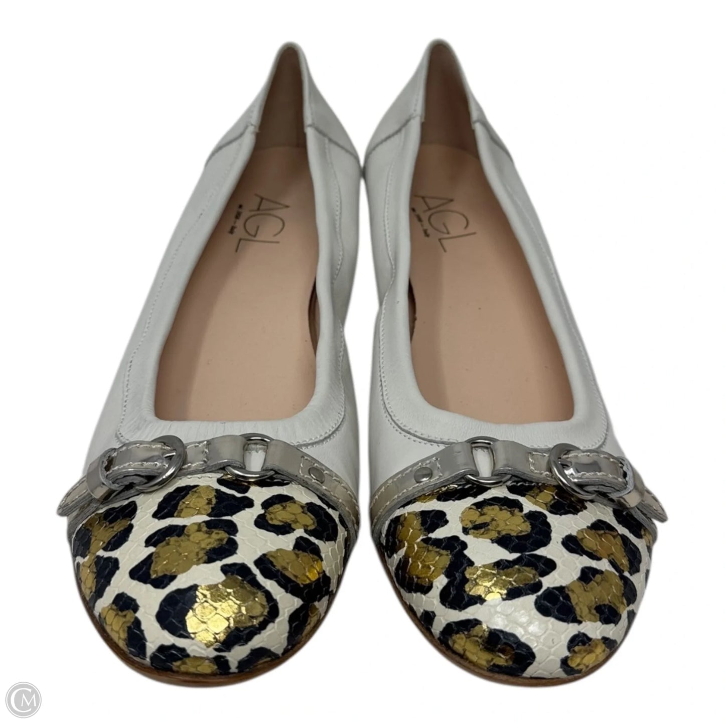 Monika Cap Toe Shoes Flats By Agl In Animal Print, Size: 12