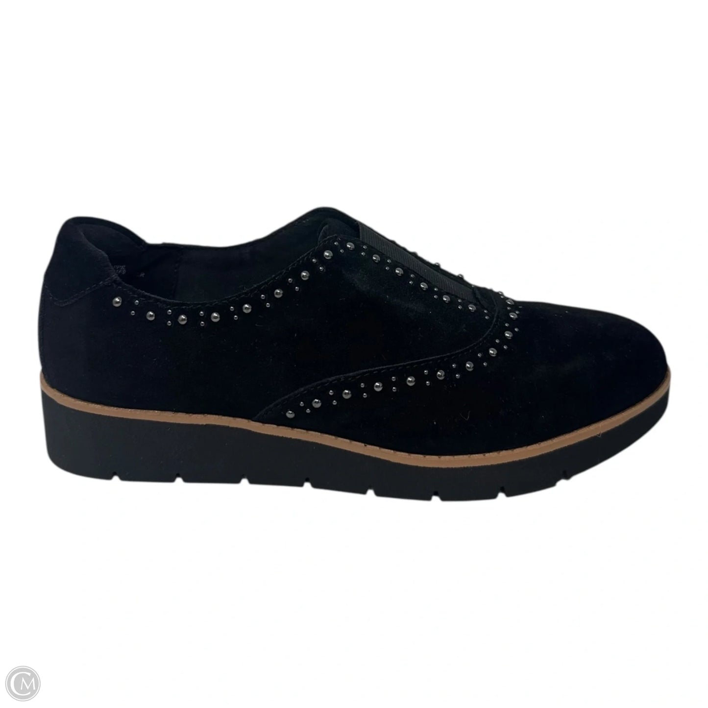 Studded Slip On Shoes Flats By Anne Klein In Black, Size: 10.5