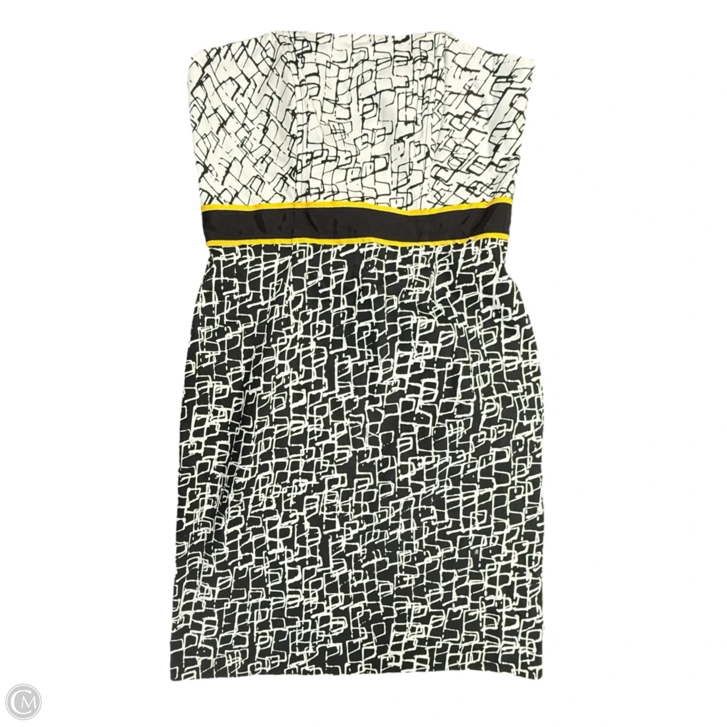 Strapless Sheath Dress By Nue By Shani In Black & White, Size: 12