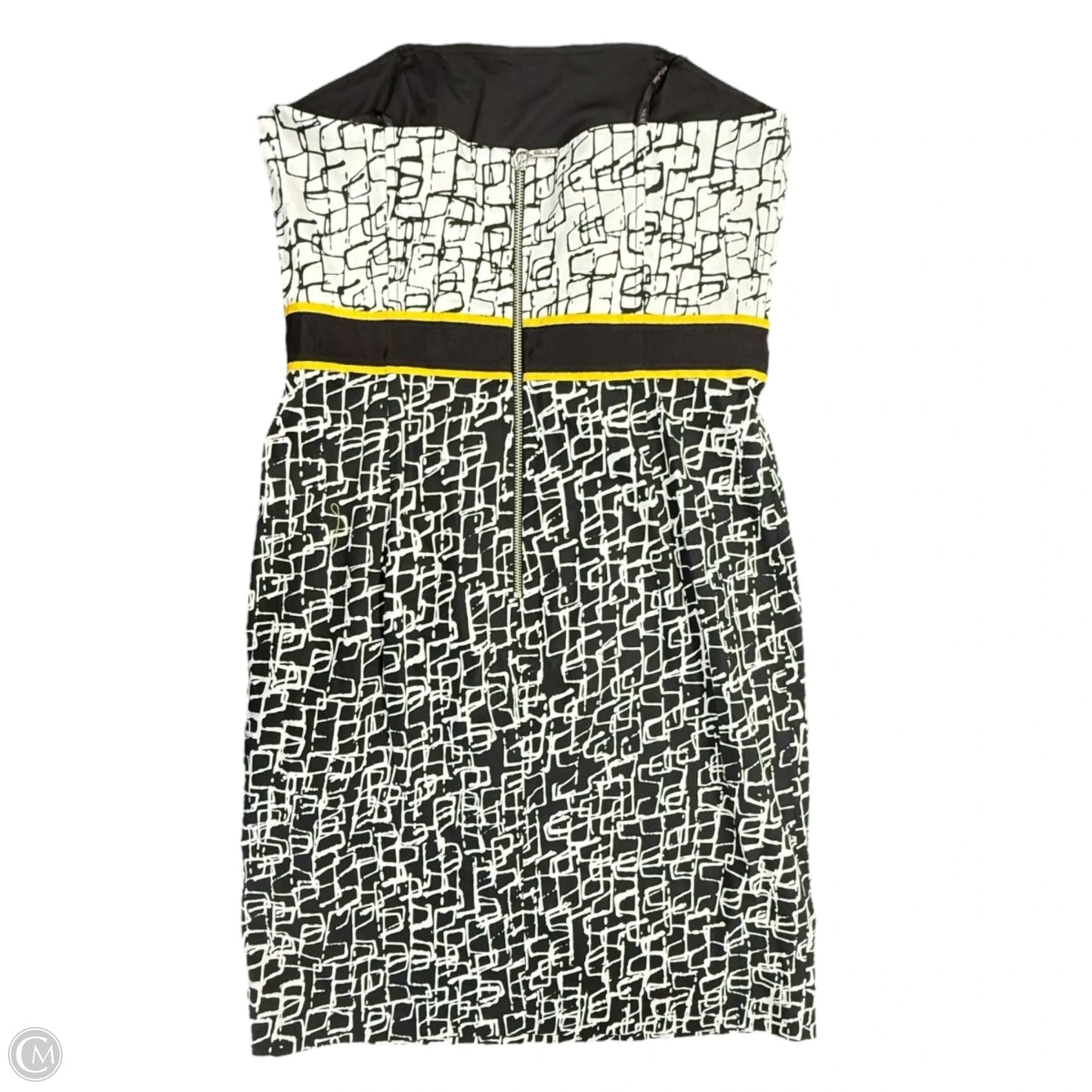 Strapless Sheath Dress By Nue By Shani In Black & White, Size: 12
