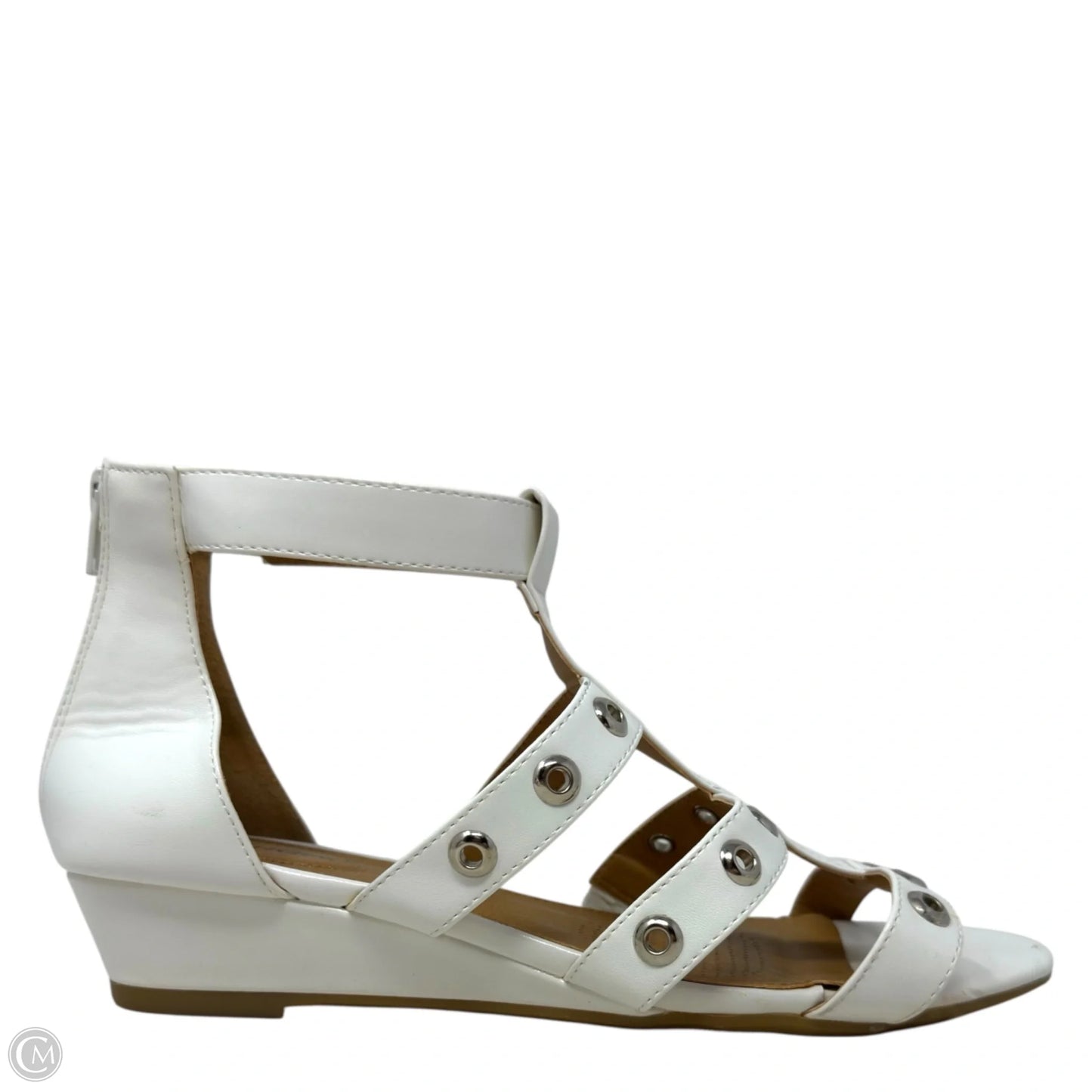 Caged Gladiator Sandals By Comfortview In White, Size: 11