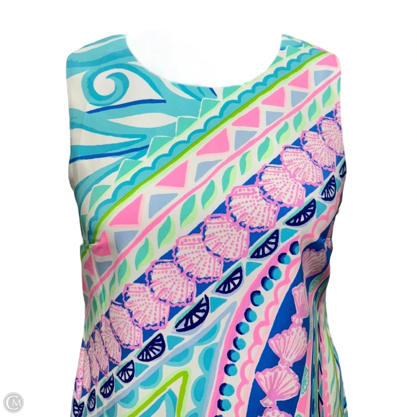 Narissa Stretch Shift Dress Designer By Lilly Pulitzer In Nautical Print, Size: 8