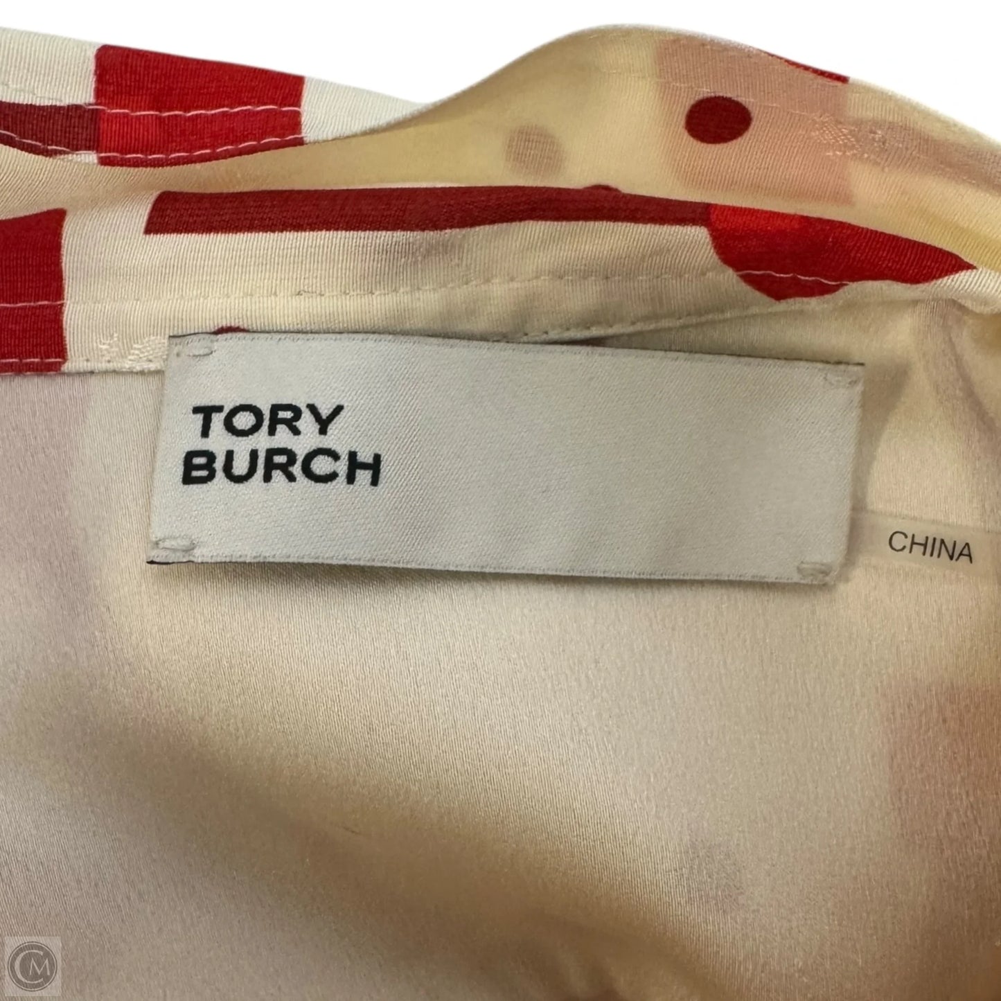 Lollipops Bow Top Designer By Tory Burch In Cream & Red, Size: 6
