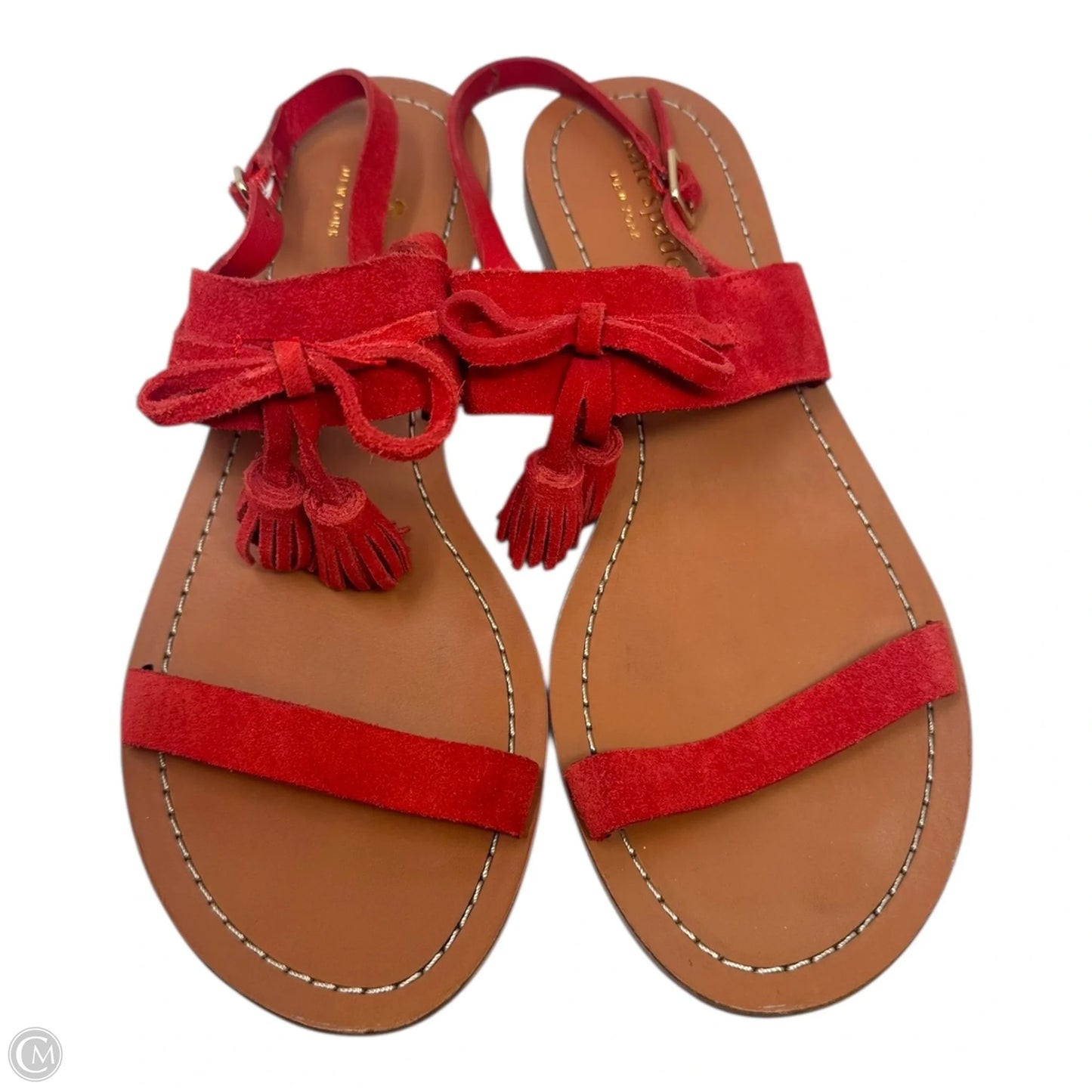 Carlita Tassel Sandals Designer By Kate Spade In Orange, Size: 9
