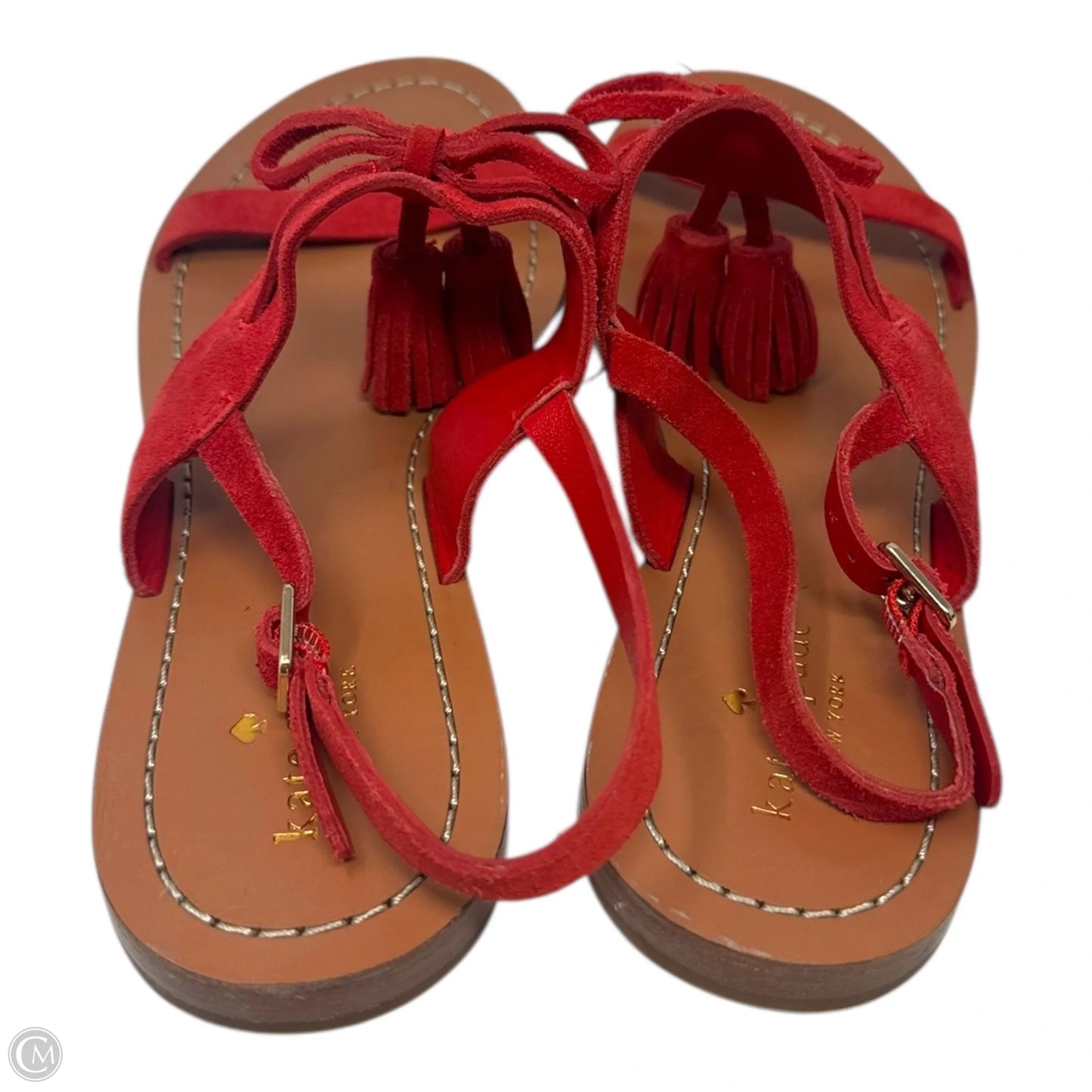 Carlita Tassel Sandals Designer By Kate Spade In Orange, Size: 9