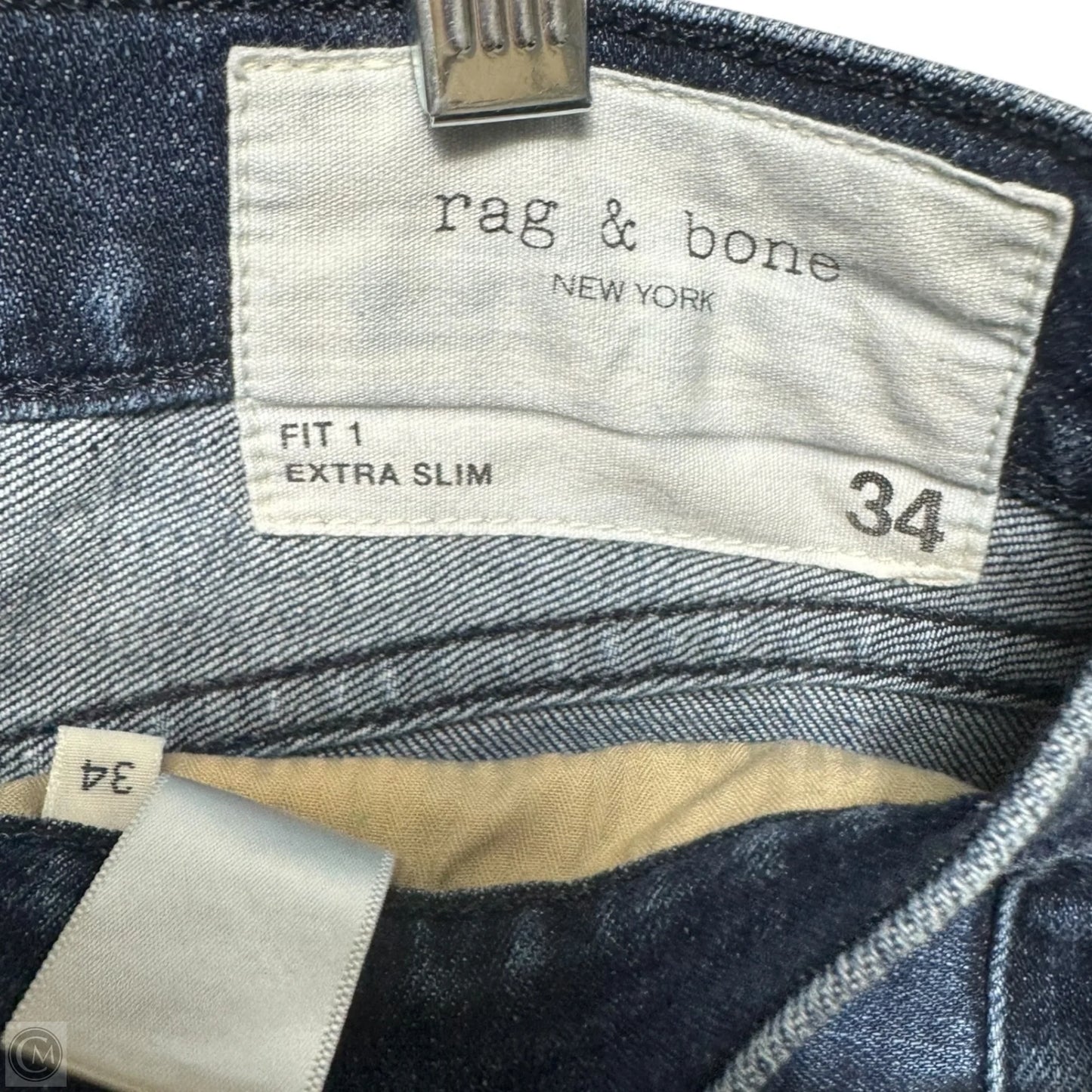 Fit 1 Extra Slim Jeans By Rag & Bones Jeans In Blue Denim, Size: 18