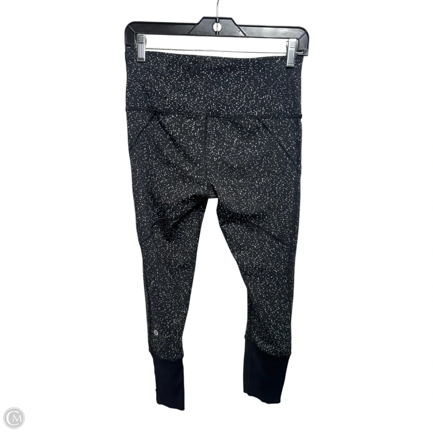 Rebel Runner Crop Leggings By Lululemon In Magnetized Jacquard Black White / Black, Size: 6
