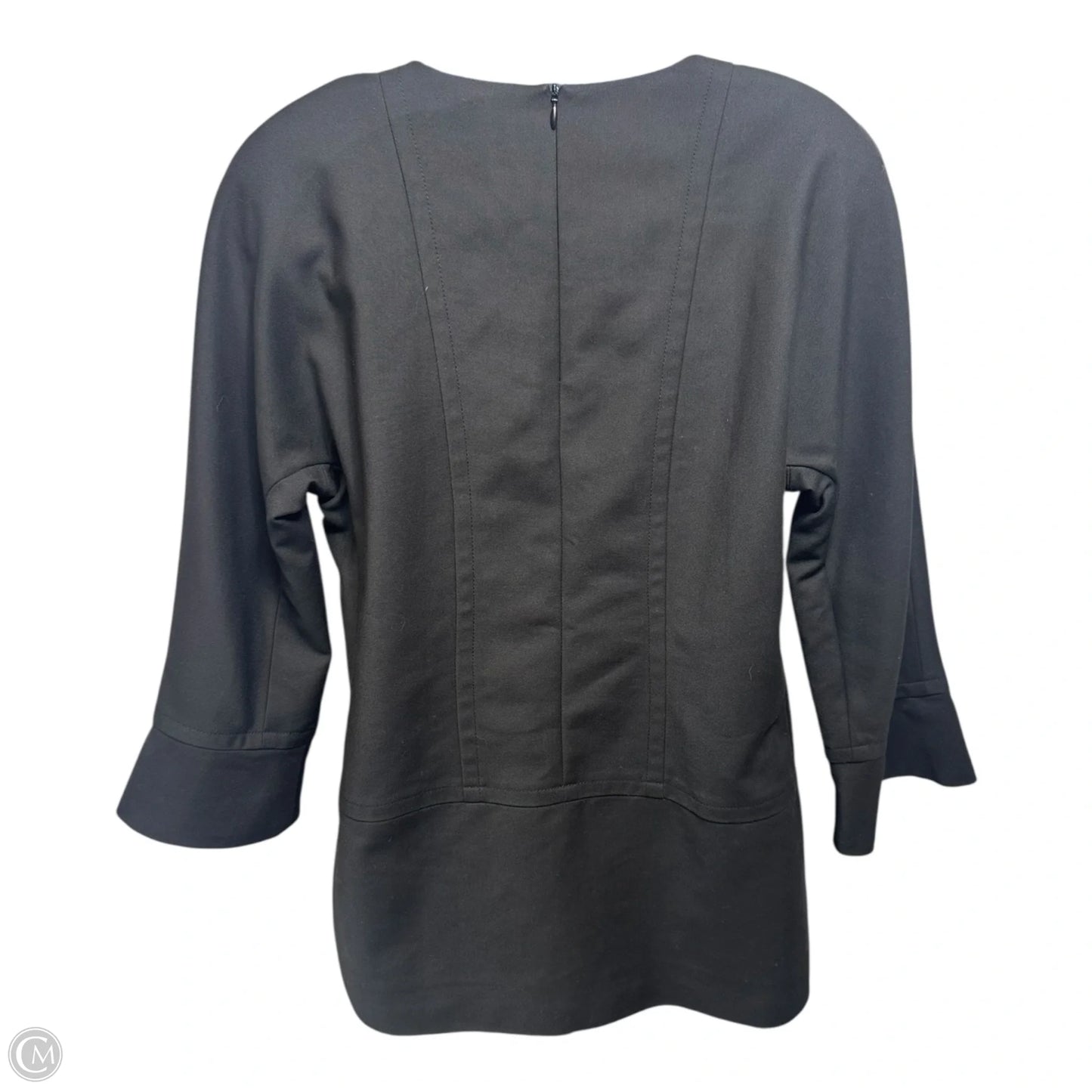 Top 3/4 Sleeve Designer By Longchamp In Black, Size: 6