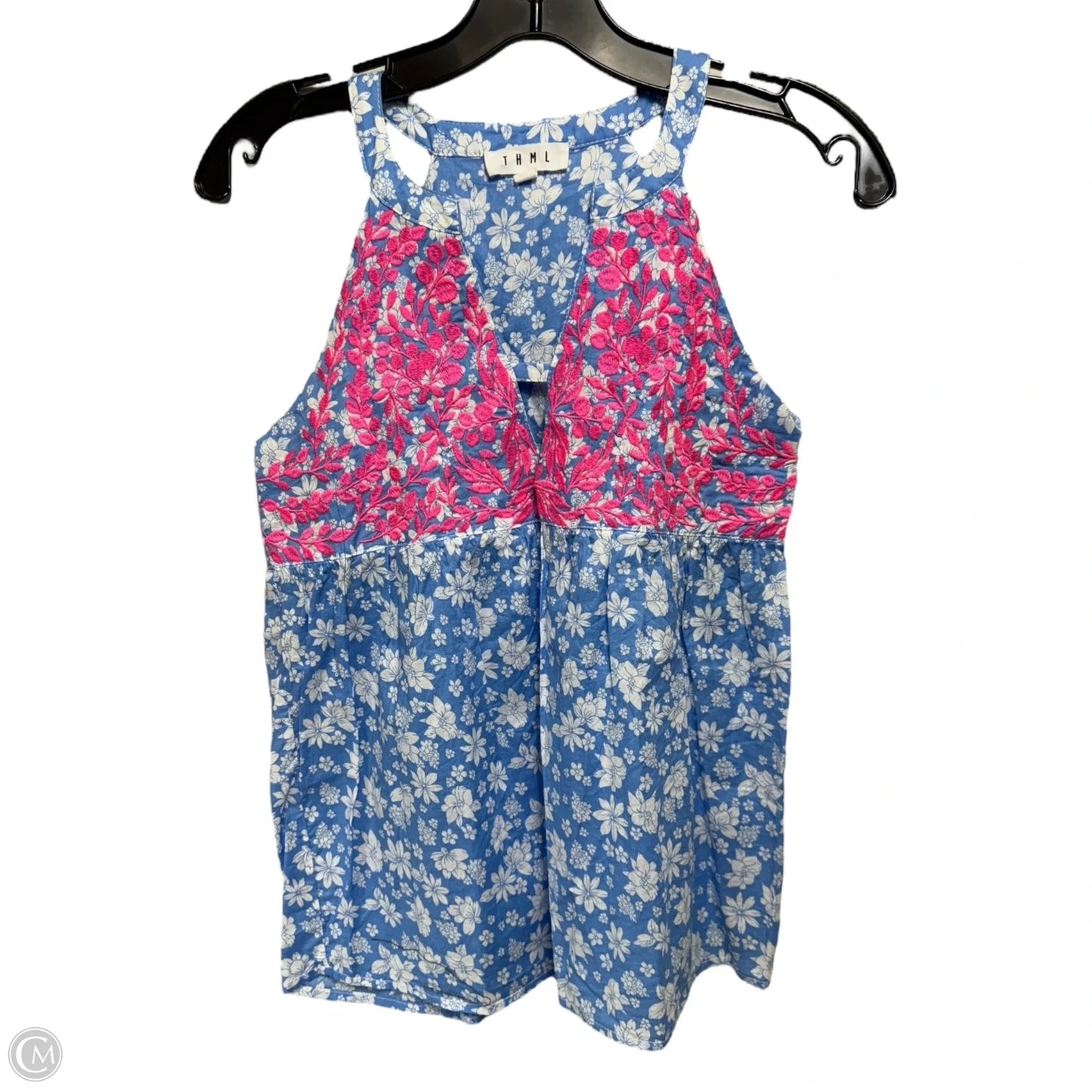 Top Sleeveless By Thml In Blue & Pink, Size: Xs