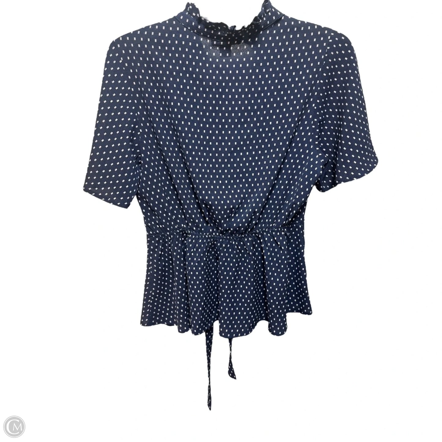 Top Short Sleeve By Monteau In Navy, Size: L
