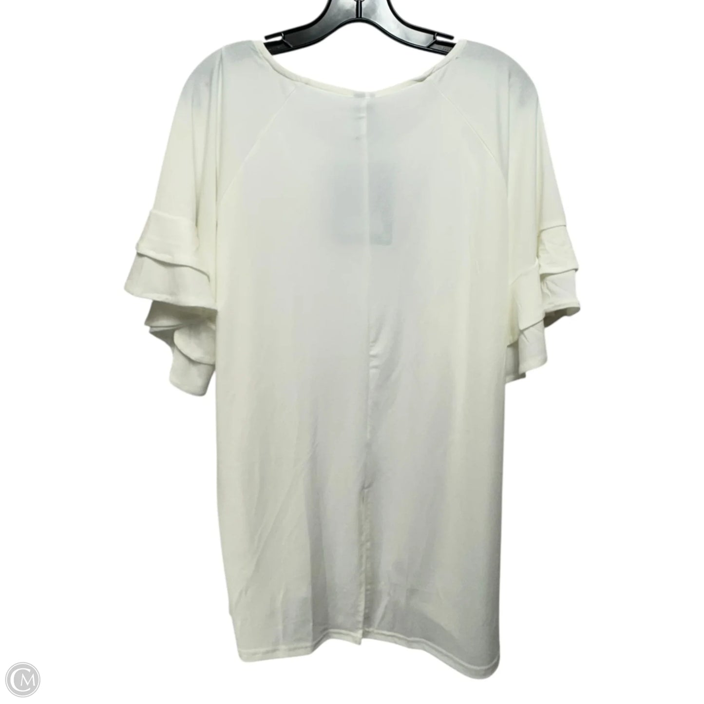 Top Short Sleeve By Lildy In Cream, Size: Xl