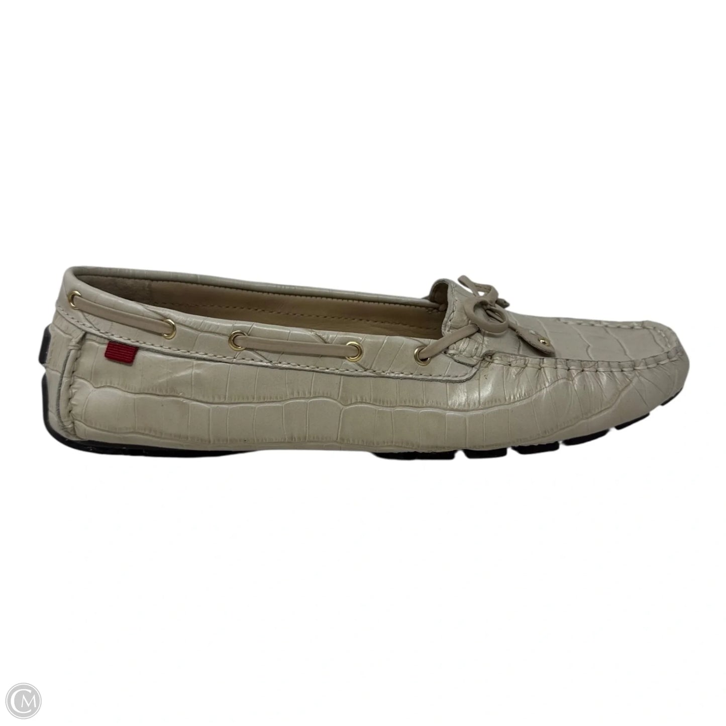 Cypress Hill Croc Driving Loafers By Marc Joseph In Cream, Size: 10.5
