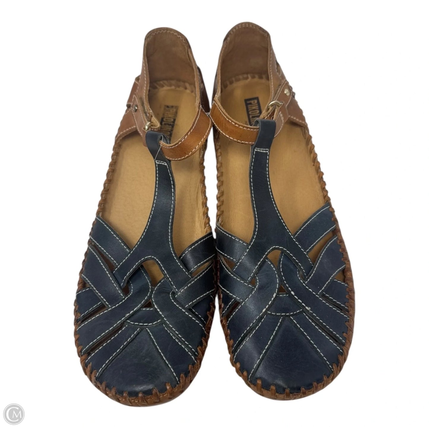 P. Vallarta Flats By Pikolinos In Blue & Brown, Size: 11
