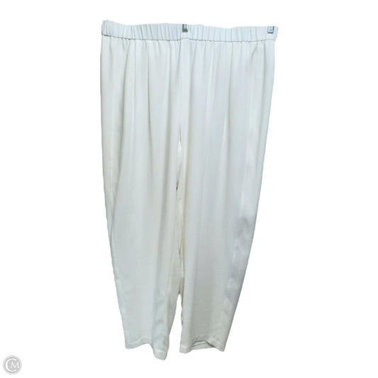 Silk Pants Lounge By Eileen Fisher In Cream, Size: Xl
