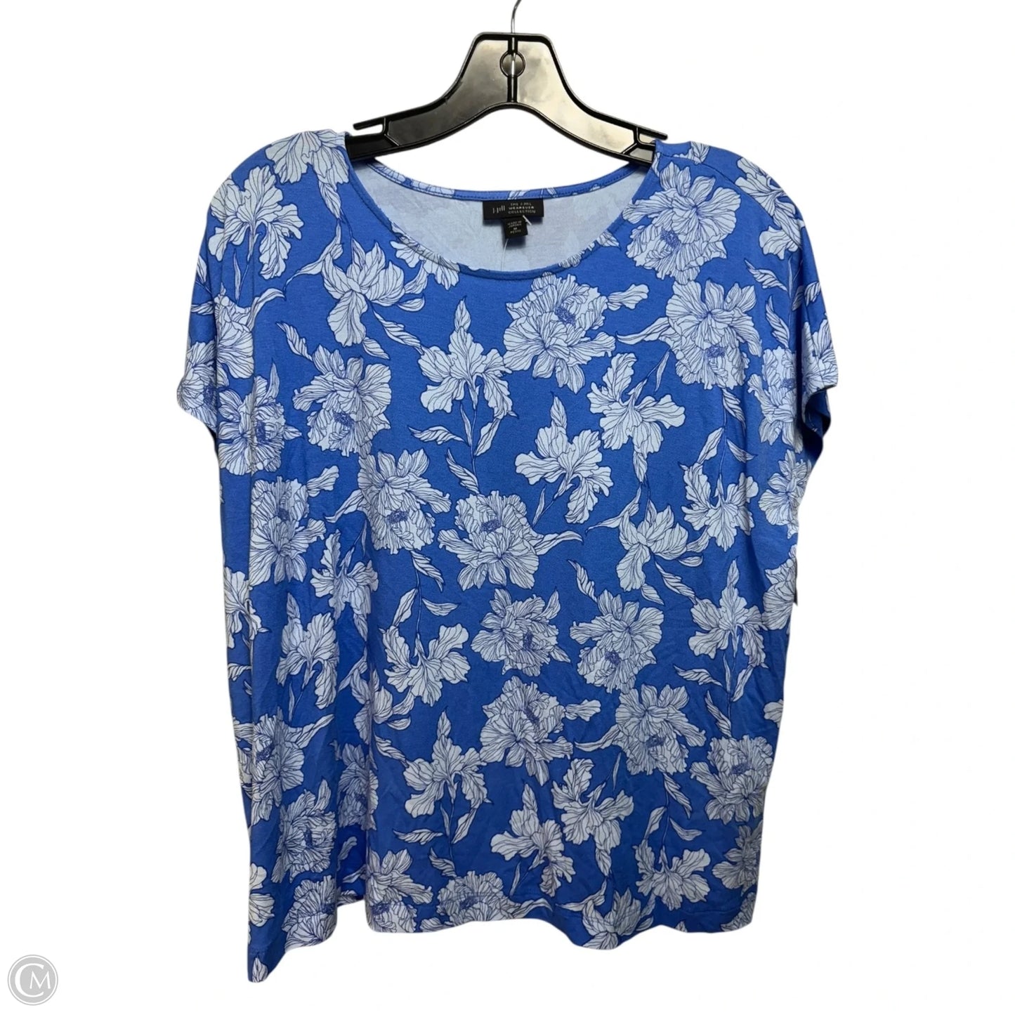 Top Short Sleeve By J. Jill In Blue, Size: M petite