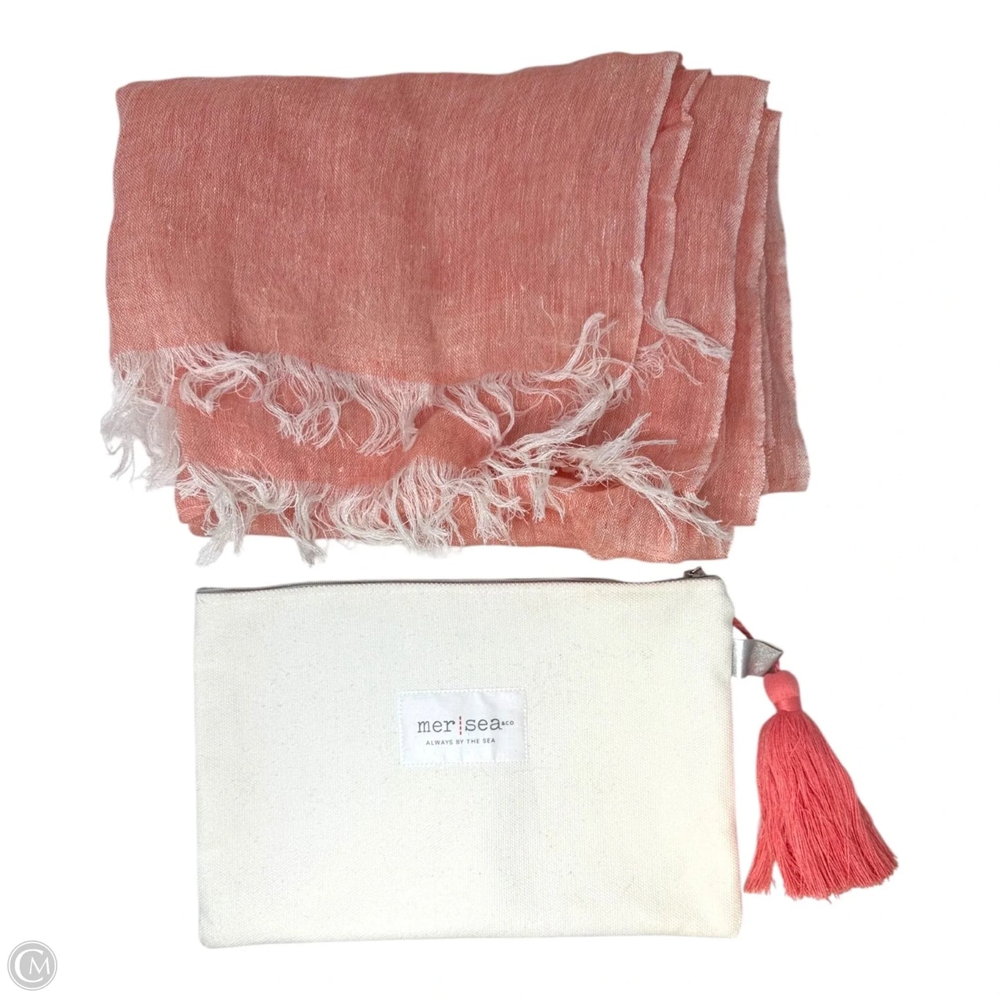 Packable Linen Shawl By Mersea In Peach