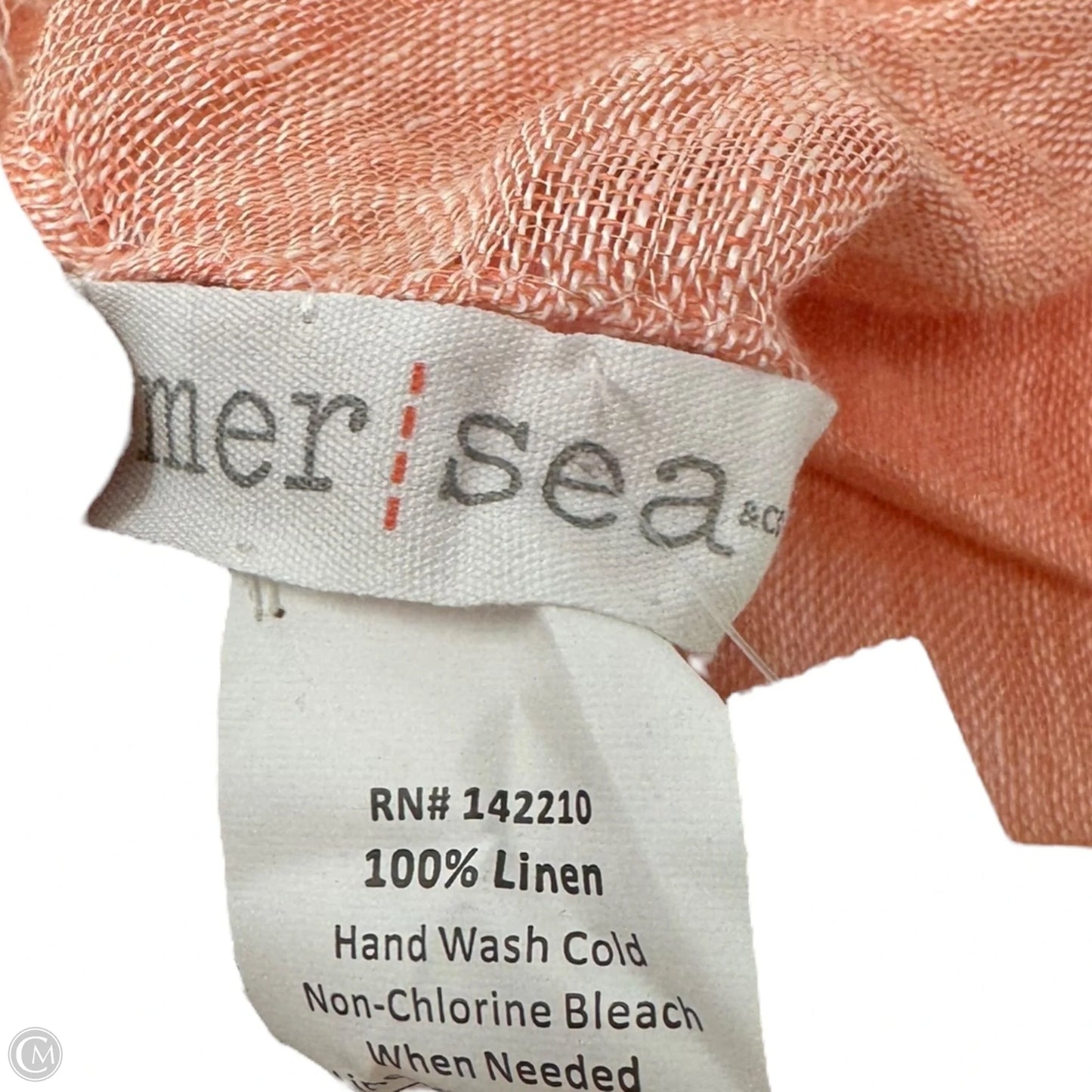 Packable Linen Shawl By Mersea In Peach