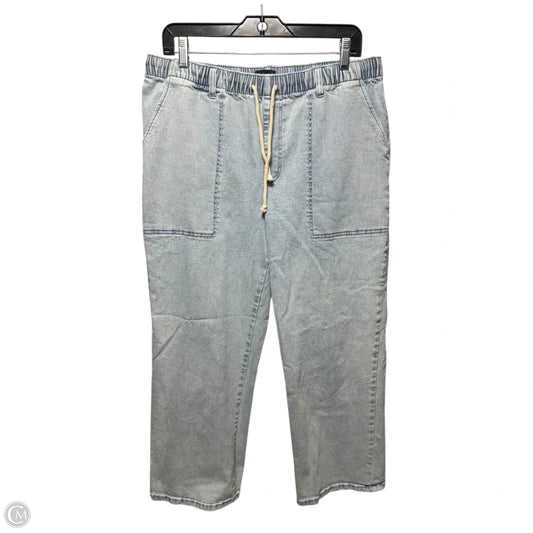 Jeans Wide Leg By Studio Park In Blue Denim, Size: Mp