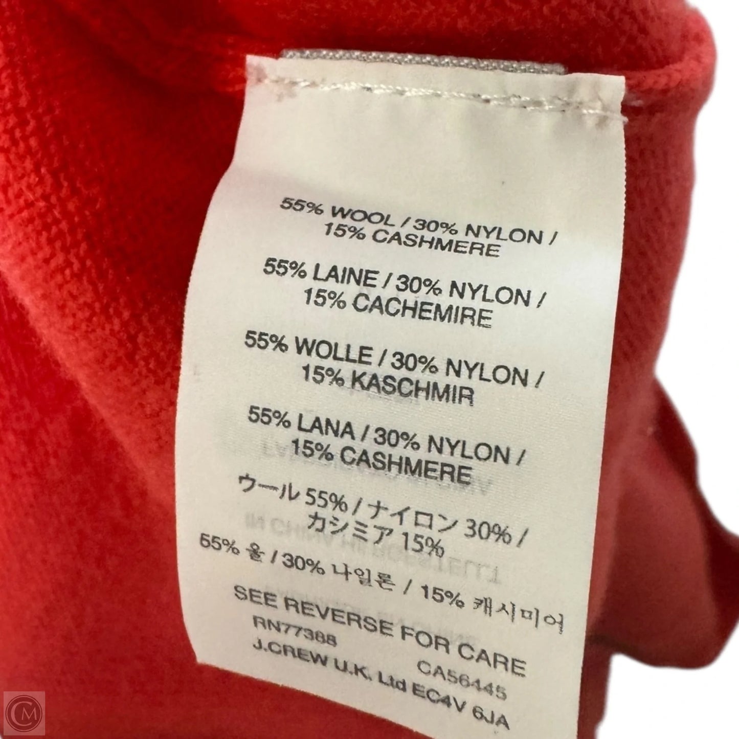 Wool & Cashmere Blend Sweater Cardigan Cashmere By J. Crew In Red, Size: S